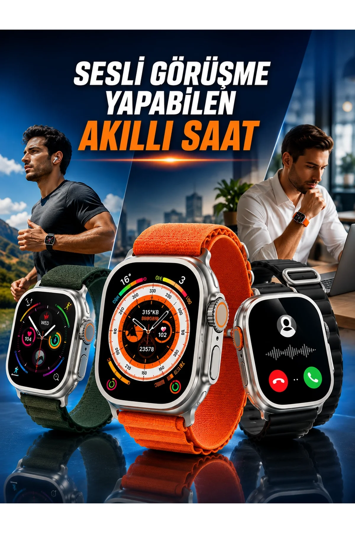 Yeni Nesil Akıllı Saat Nabız Ölçer Sağlık Ölçer Ve Kalori Ölçer Uyku Takibi Nfc Özelliği