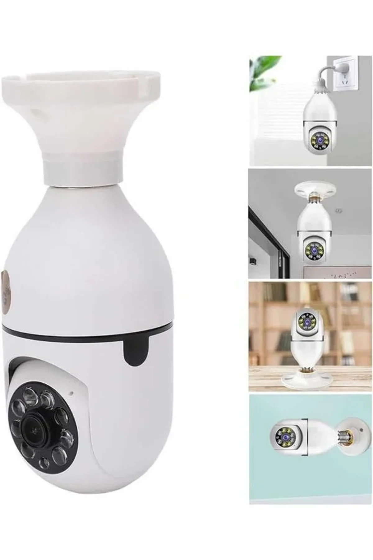 Wifi Güvenlik Kamerası Çift Kameralı Ampule Takılabilir Sensörlü - Just Cheap Store Görsel 4