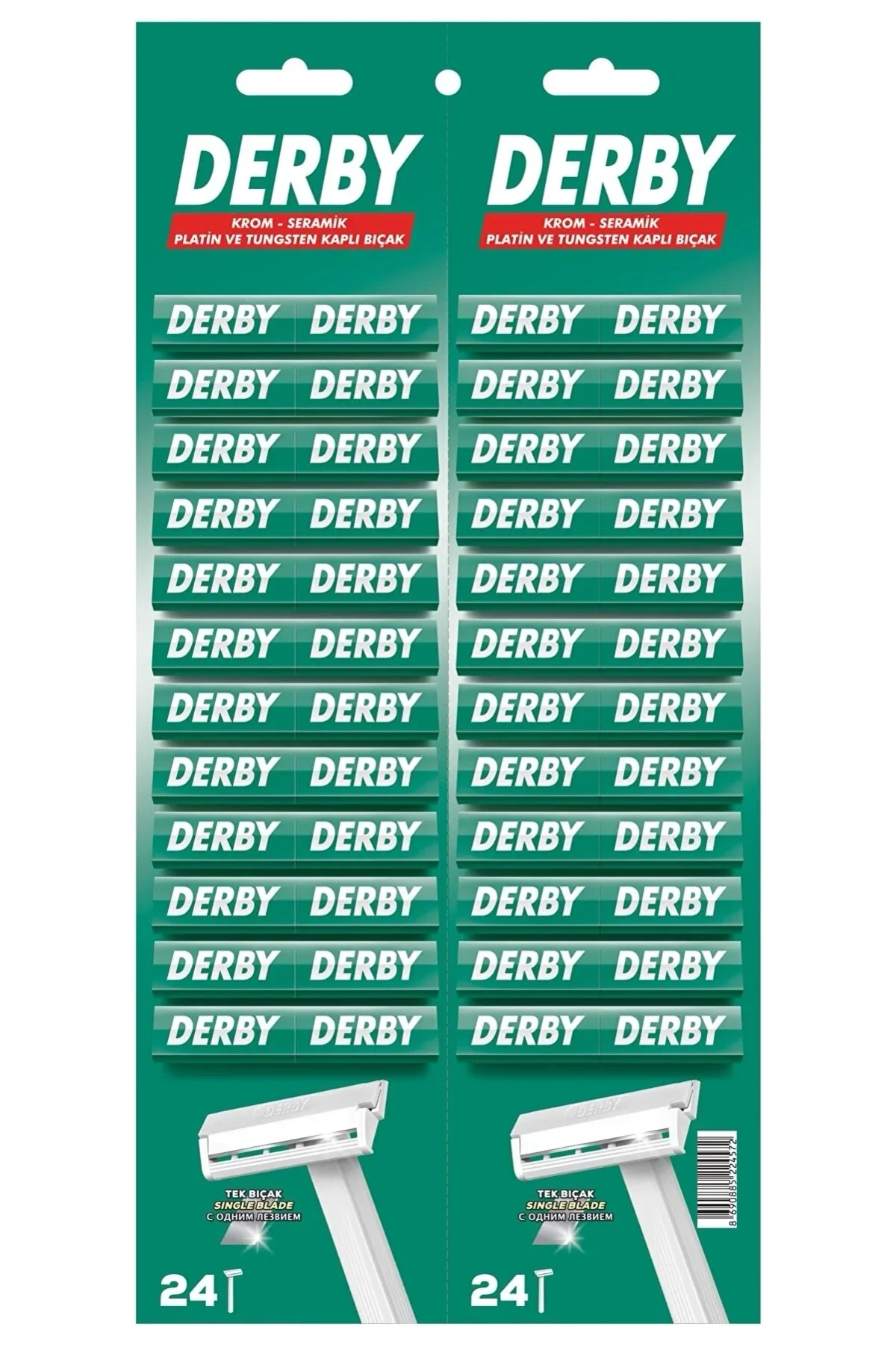 Derby Tek Bıçak Kartela 48'li - Just Cheap Store Görsel 2
