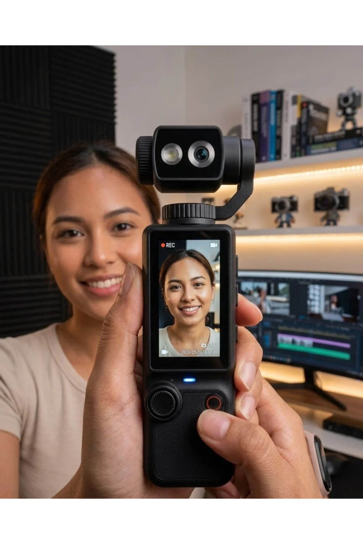 Kompakt 4k Vlog Kamera 2.0 Ips Ekran Otomatik Odaklama Ve Stereo Ses Kayıtlı
