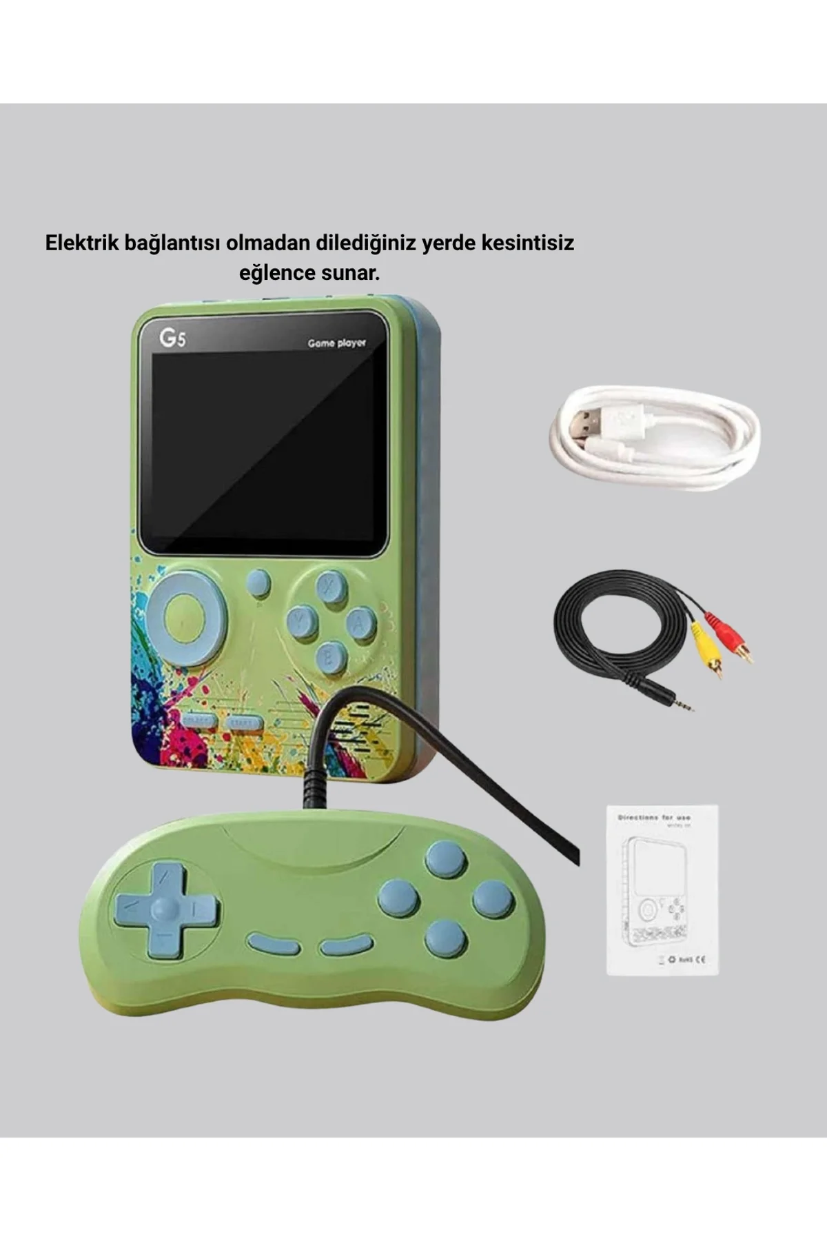 G5 Retro Oyun Konsolu 500 Klasik Oyunlu 3 İnç Hd Ekran Ve Tv Bağlantılı - Just Cheap Store Görsel 3