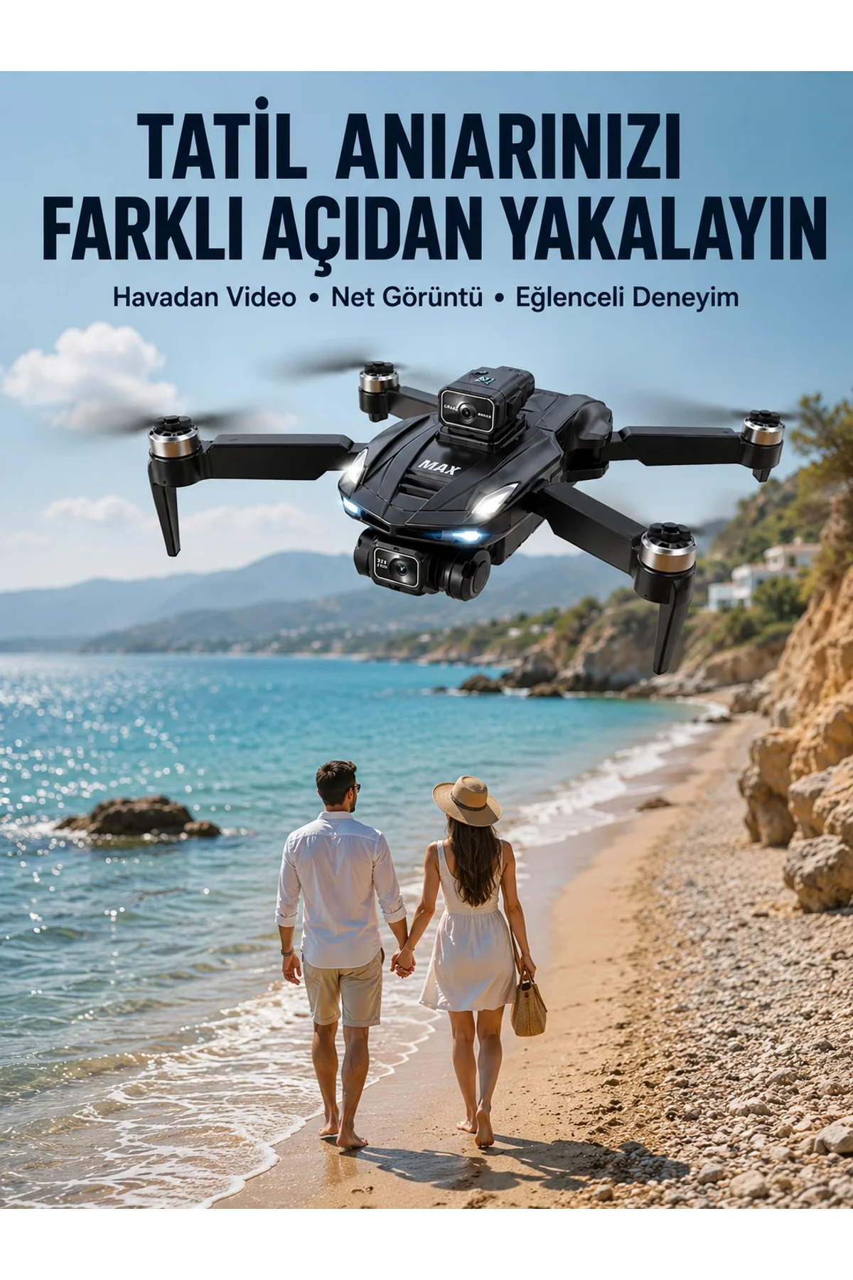 Taşınabilir Katlanabilir Drone İle Açık Alanlarda Keyifli Uçuş Deneyimi