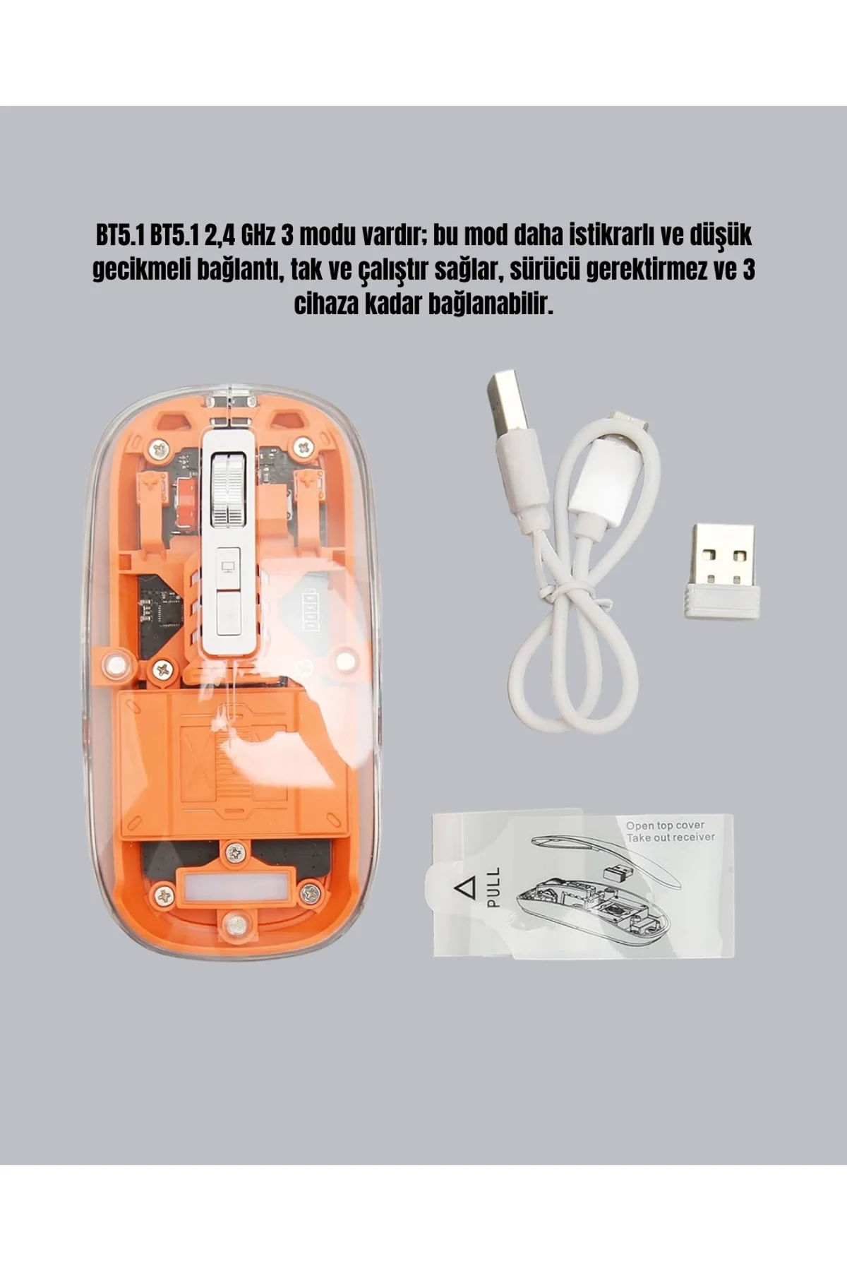 Hafif Ve Taşınabilir Fare – 43 Gram, Otomatik Uyku Modlu Yeni Nesil - Just Cheap Store Görsel 2