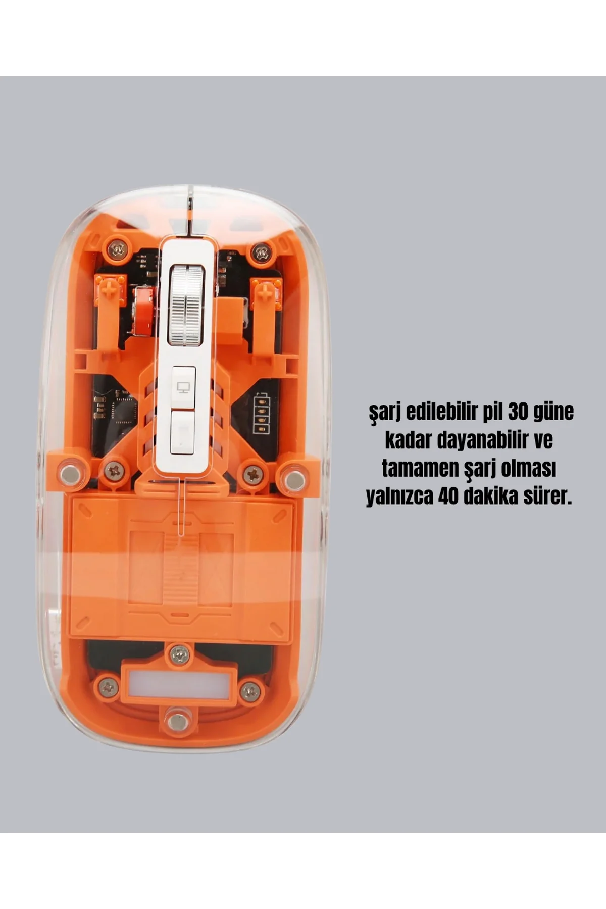 Kablosuz, Sessiz, Ergonomik Ve Şarjlı Fare - Gelişmiş Çoklu Cihaz Desteği Yeni Nesil - Just Cheap Store Görsel 3