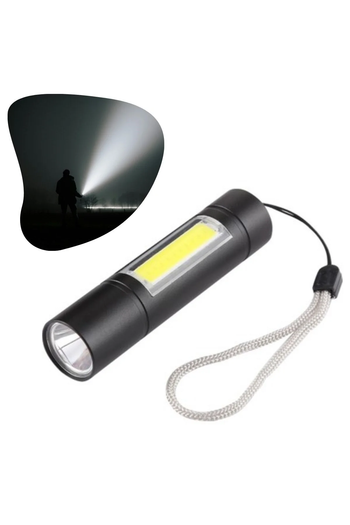 Kutulu Mini El Feneri – Taşınabilir LED Kamp ve Acil Durum El Lambası Plastik Gövde (4741) - Just Cheap Store Görsel 2