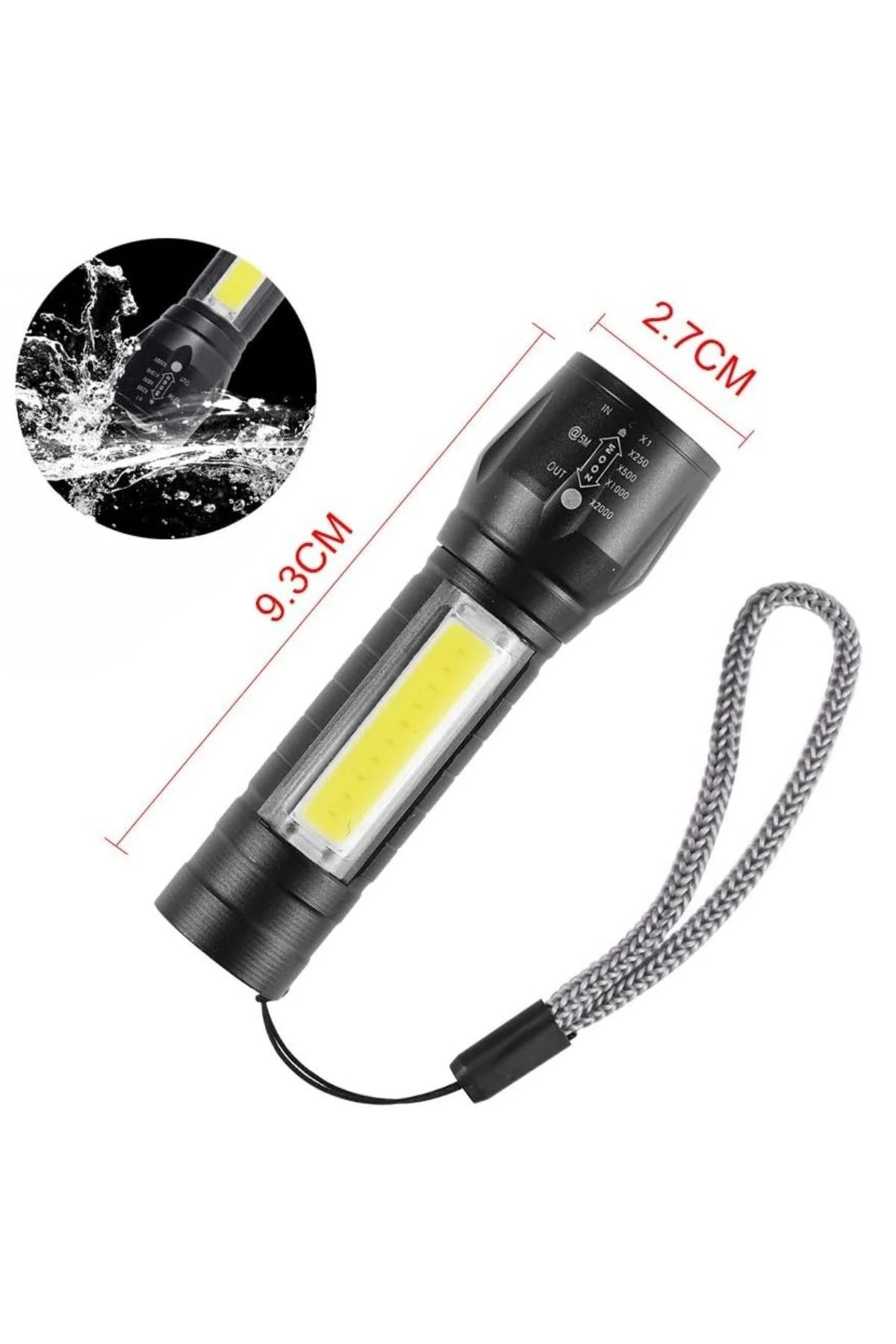 Kutulu Mini El Feneri – Taşınabilir LED Kamp ve Acil Durum El Lambası Plastik Gövde (4741) - Just Cheap Store Görsel 5