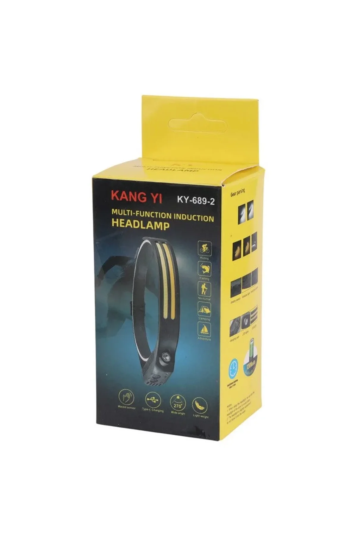Sensörlü Far COB Led Far Şarj Edilebilir Kafa Feneri 18650 Dahili Pil Açık Hava Balıkçılık Kamp Baş - Just Cheap Store Görsel 2