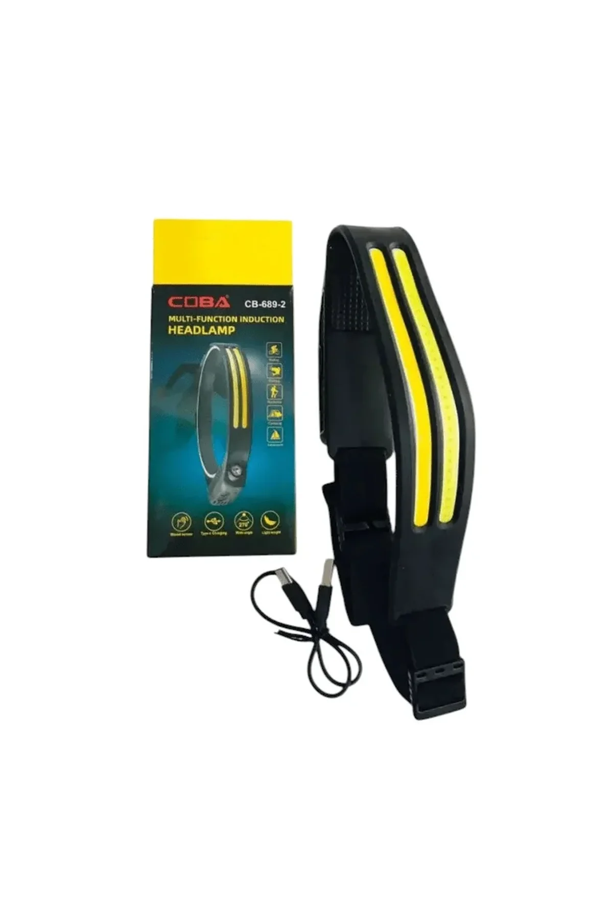 Sensörlü Far COB Led Far Şarj Edilebilir Kafa Feneri 18650 Dahili Pil Açık Hava Balıkçılık Kamp Baş - Just Cheap Store Görsel 5