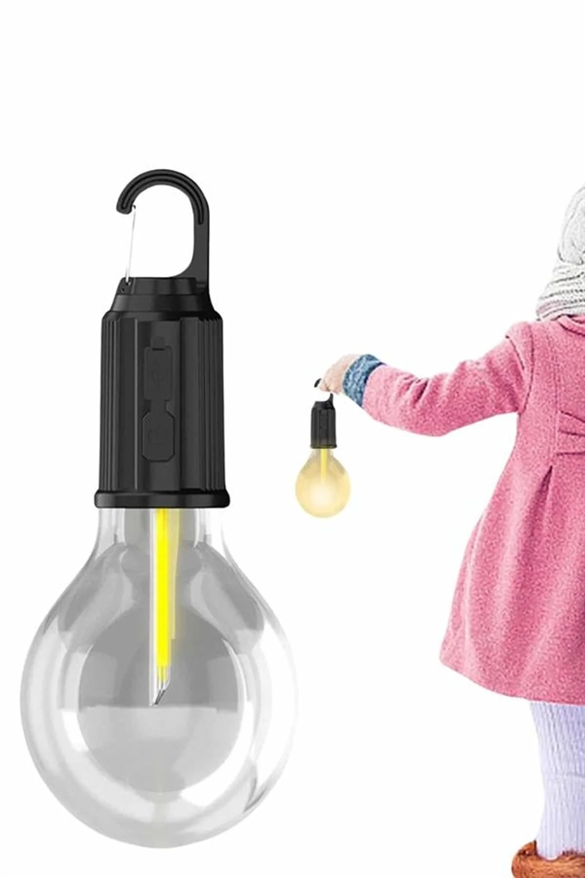 Şarjlı Aydınlatma Ampul Tasarımlı Ambians Işık Askılı Kamp Lambası - Just Cheap Store Görsel 4