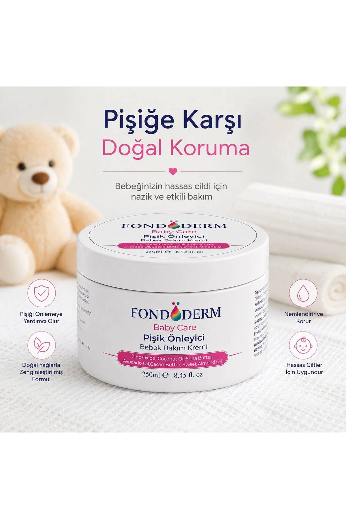 Bebek Pişik Giderici Bariyer Krem Onarıcı Yoğun Cilt Bakım Kremi Çinko Oksit Lanolin - Just Cheap Store Görsel 3