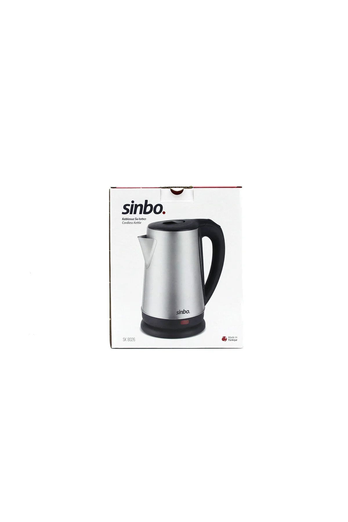 ÇELİK KETTLE SU ISITICISI KABLOSUZ KULLANIM 1.8LT 360 DERECE DÖNEBİLME OTOMATİK KAPANMA SK-8026 (474 - Just Cheap Store Görsel 3