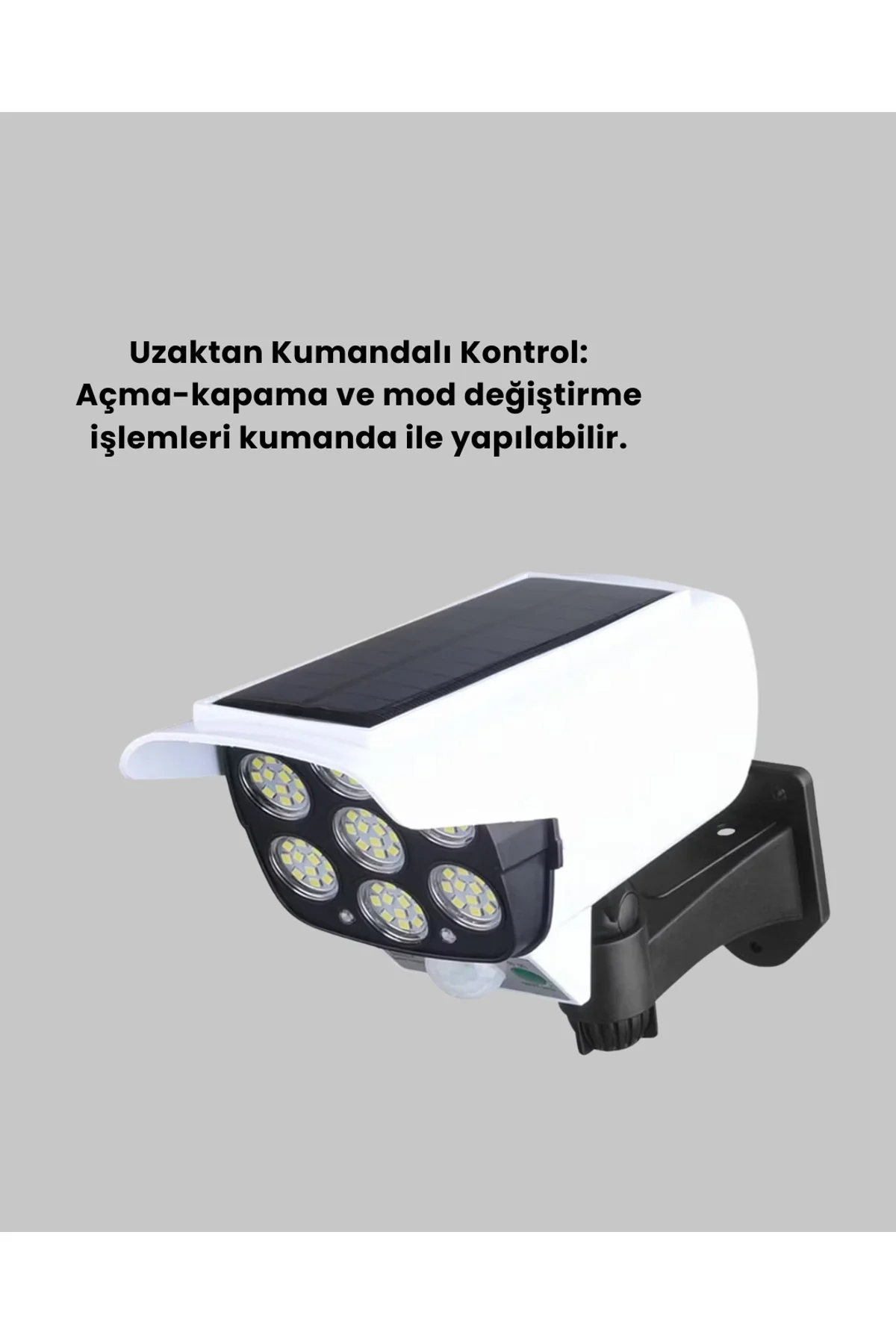 Uzaktan Kumandalı Güneş Enerjili Led Güvenlik Lambası Kamera Tipi Hareket Sensörlü Yeni Nesil - Just Cheap Store Görsel 3