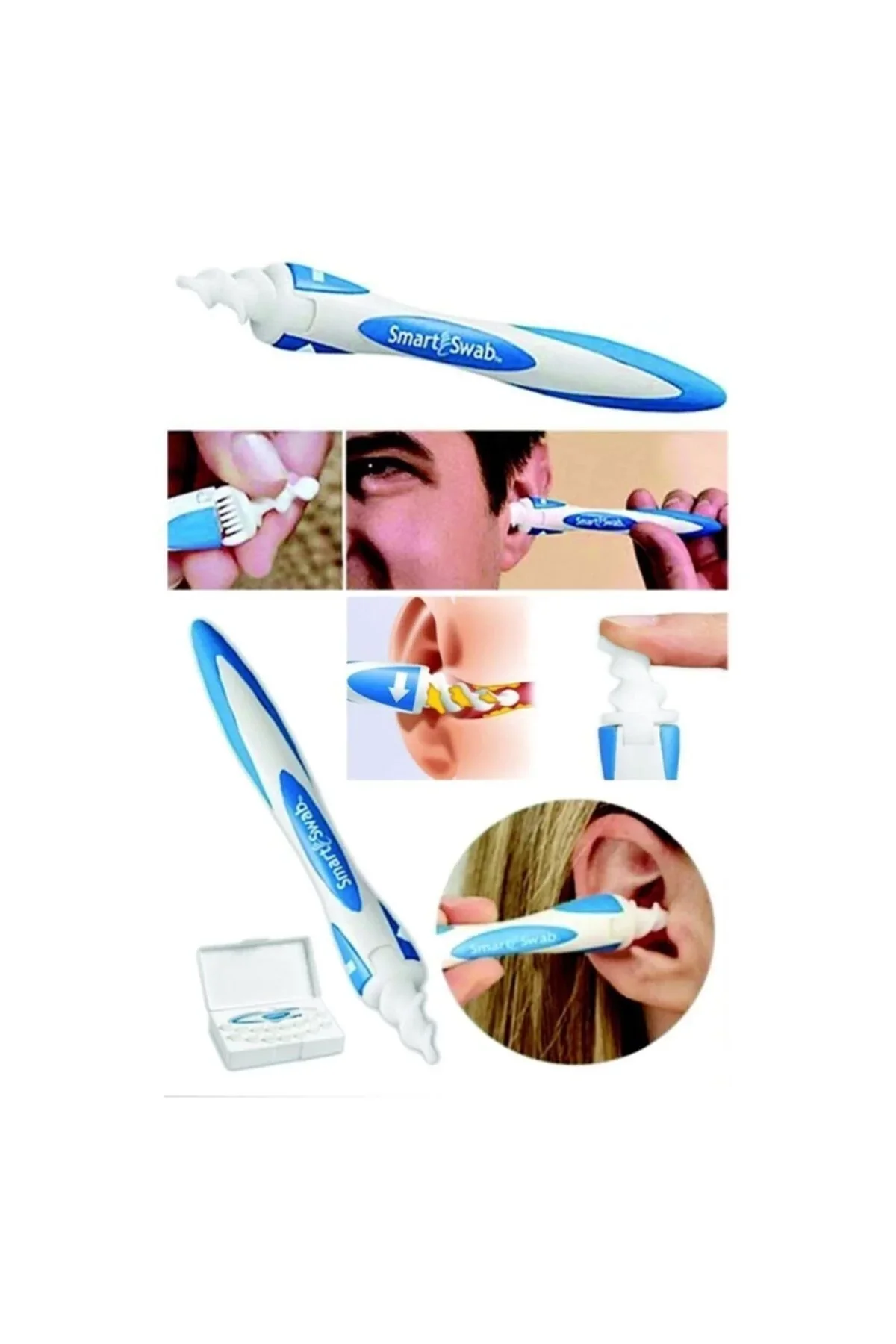 Smart Swab 16 Başlıklı Pratik Kulak Temizleme Aleti Aparatı Seti - Just Cheap Store Görsel 3