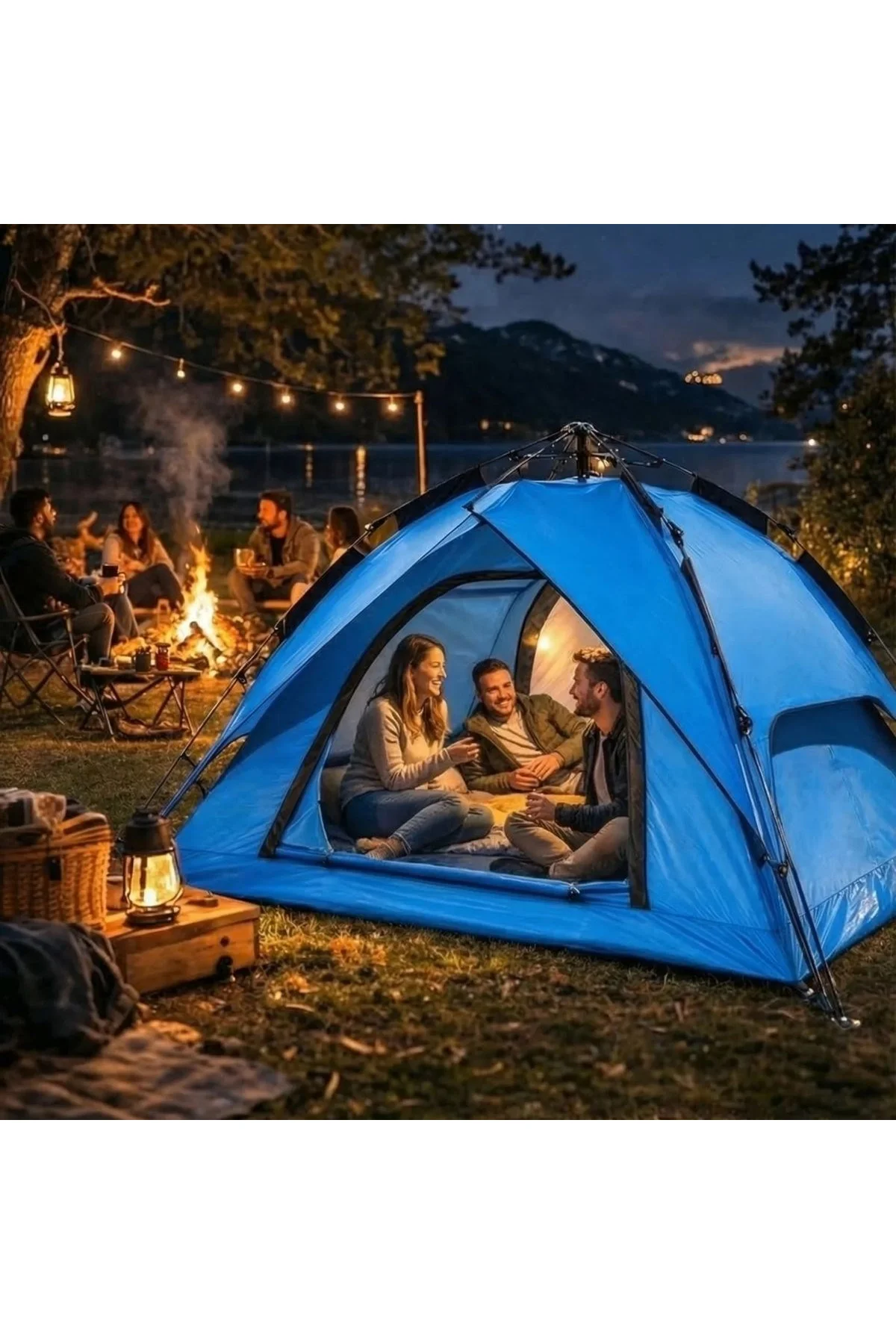 4 Kişilik Otomatik Kamp Çadırı – Çift Katmanlı, Suya Dayanıklı, Hızlı Kurulum Outdoor Aile ve Doğa Ç - Just Cheap Store Görsel 2