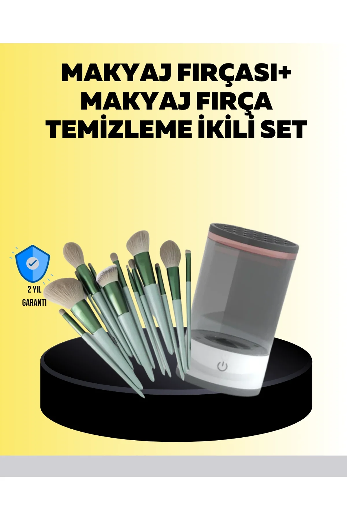 Hijyenik Makyaj İçin 13’lü Fırça Seti Ve Elektrikli Temizleyici