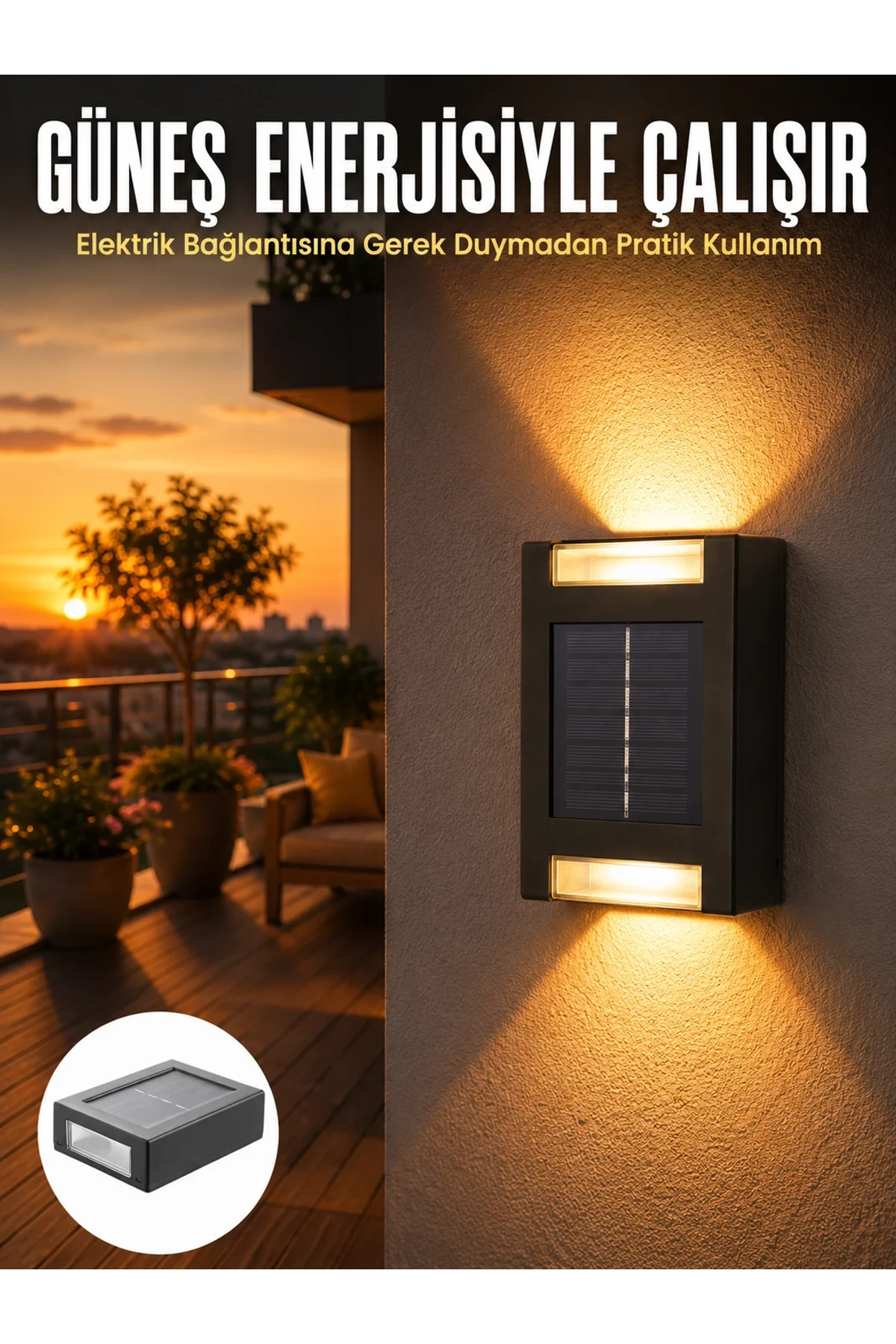 Dekorasyon Aplik Işık Güneş Enerjili Aydınlatma Dekoratif Aydınlatma Yeni Nesil