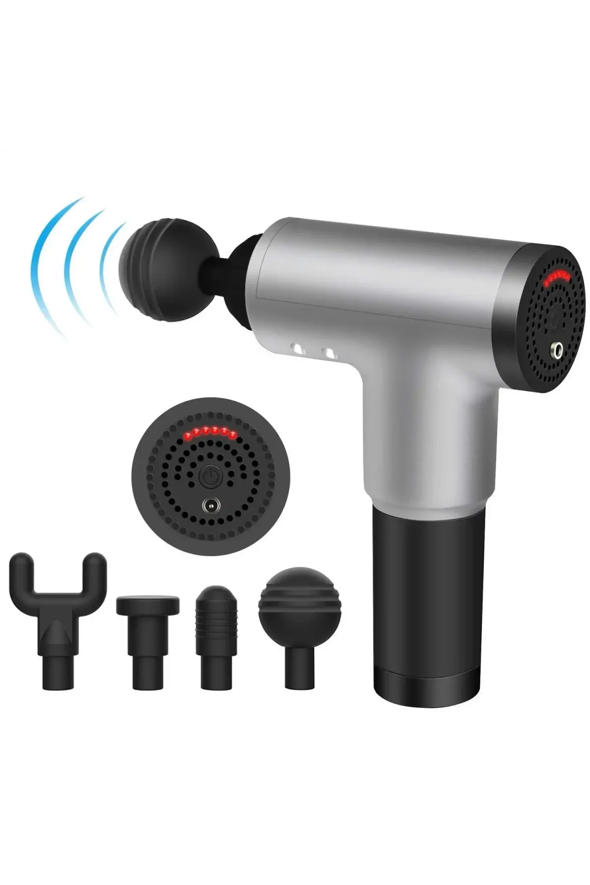 Fascial Gun RH-320 6 Kademe Hız Ayarlı, 4 Parça Başlıklı, Usb Şarjlı, Masaj Tabanca Aleti (4741) - Just Cheap Store Görsel 3