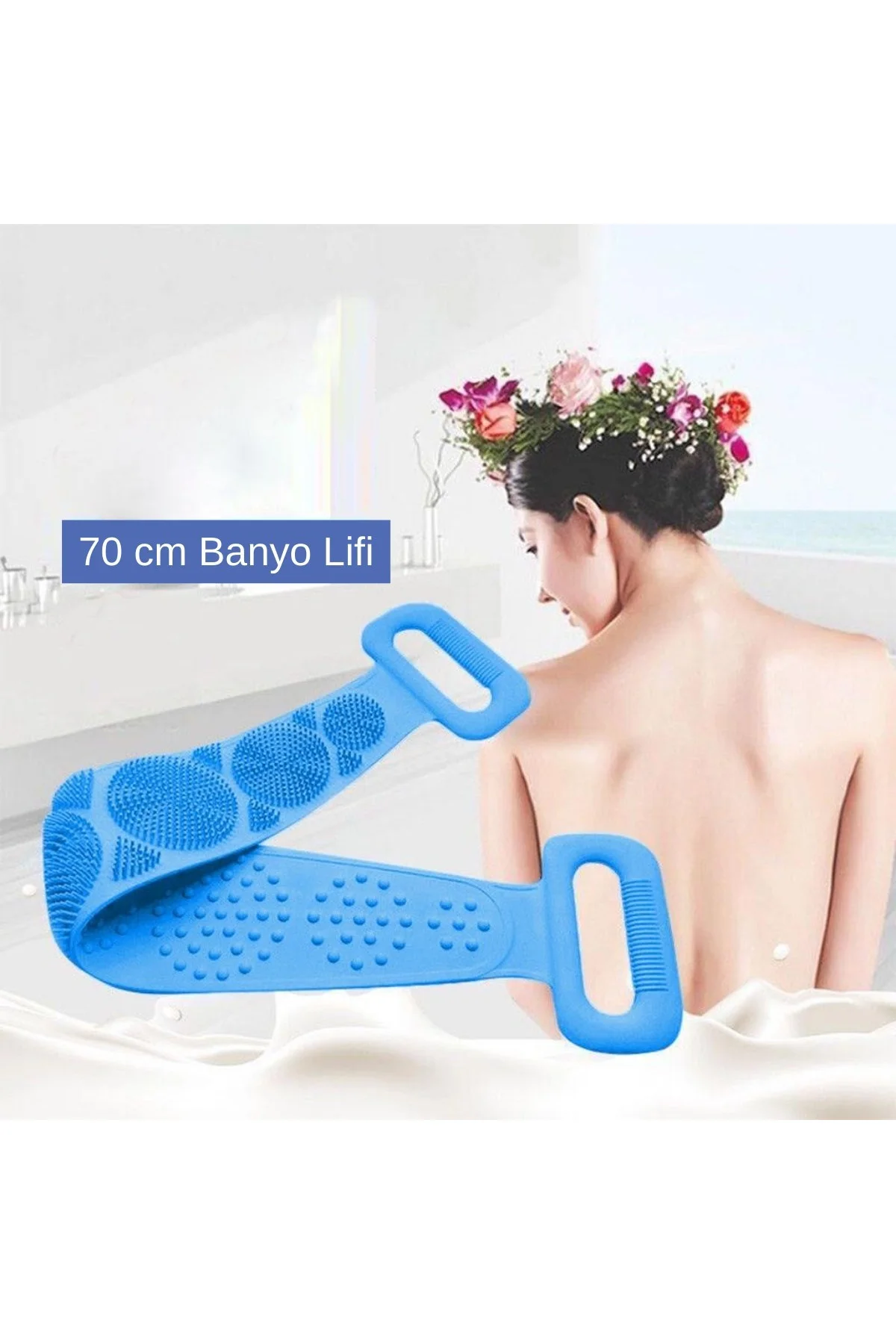 Çift Taraflı Banyo Hamam Lifi Silikon Masajlı Yumuşak Duş Lifi Uzun Ömürlü Hazır Banyo Kesesi (4741) - Just Cheap Store Görsel 2