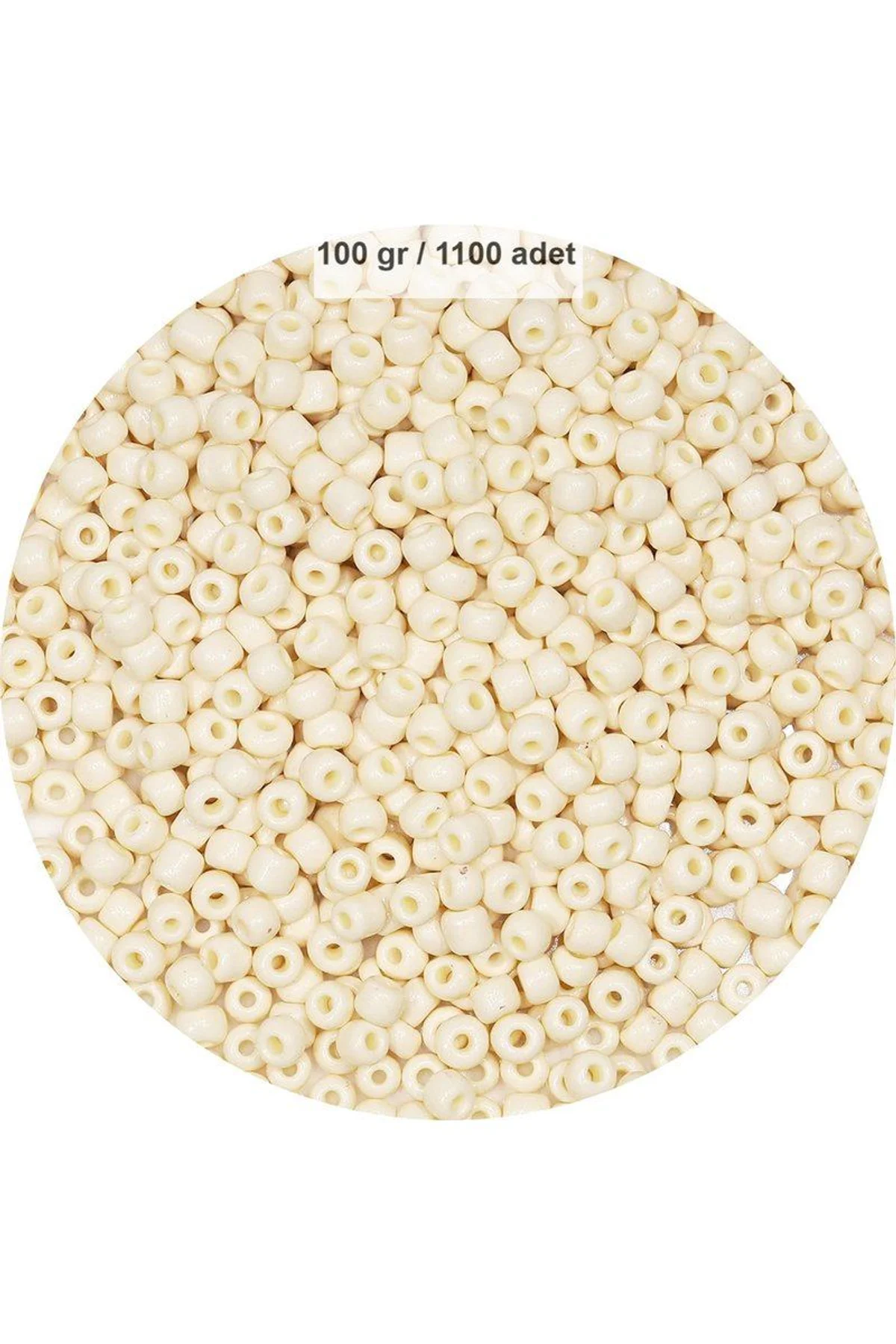 Beyaz Renk 4 mm Yaklaşık 1100 adet / 100 gram Cam Boncuk Oya Yazma Bileklik ve Kolye - Just Cheap Store Görsel 4