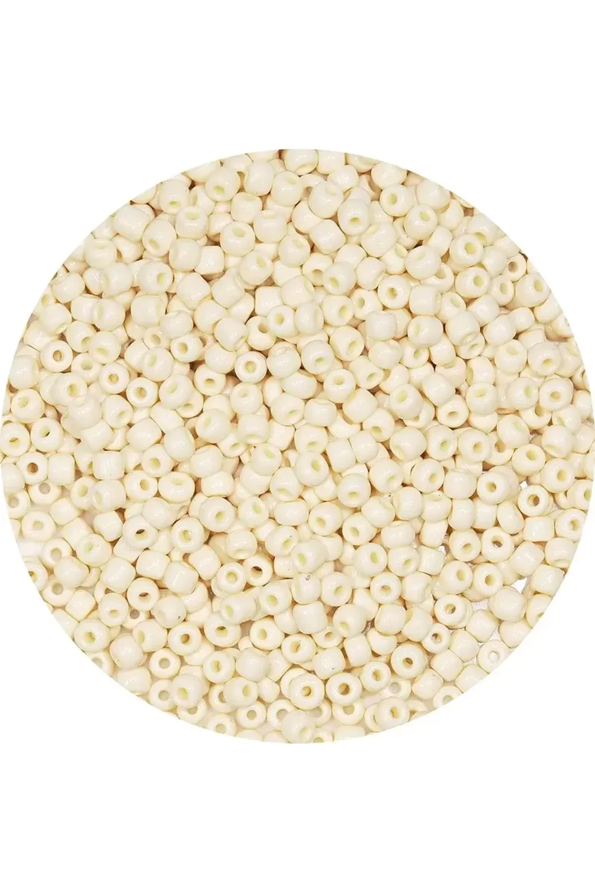 Beyaz Renk 4 mm Yaklaşık 1100 adet / 100 gram Cam Boncuk Oya Yazma Bileklik ve Kolye - Just Cheap Store Görsel 3