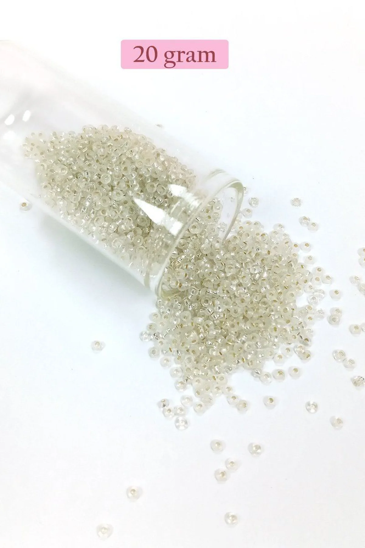 Dökme Cam Kum Boncuk (11/0) 2 mm - 20 Gram - Şeffaf - BNC034 - Just Cheap Store Görsel 5