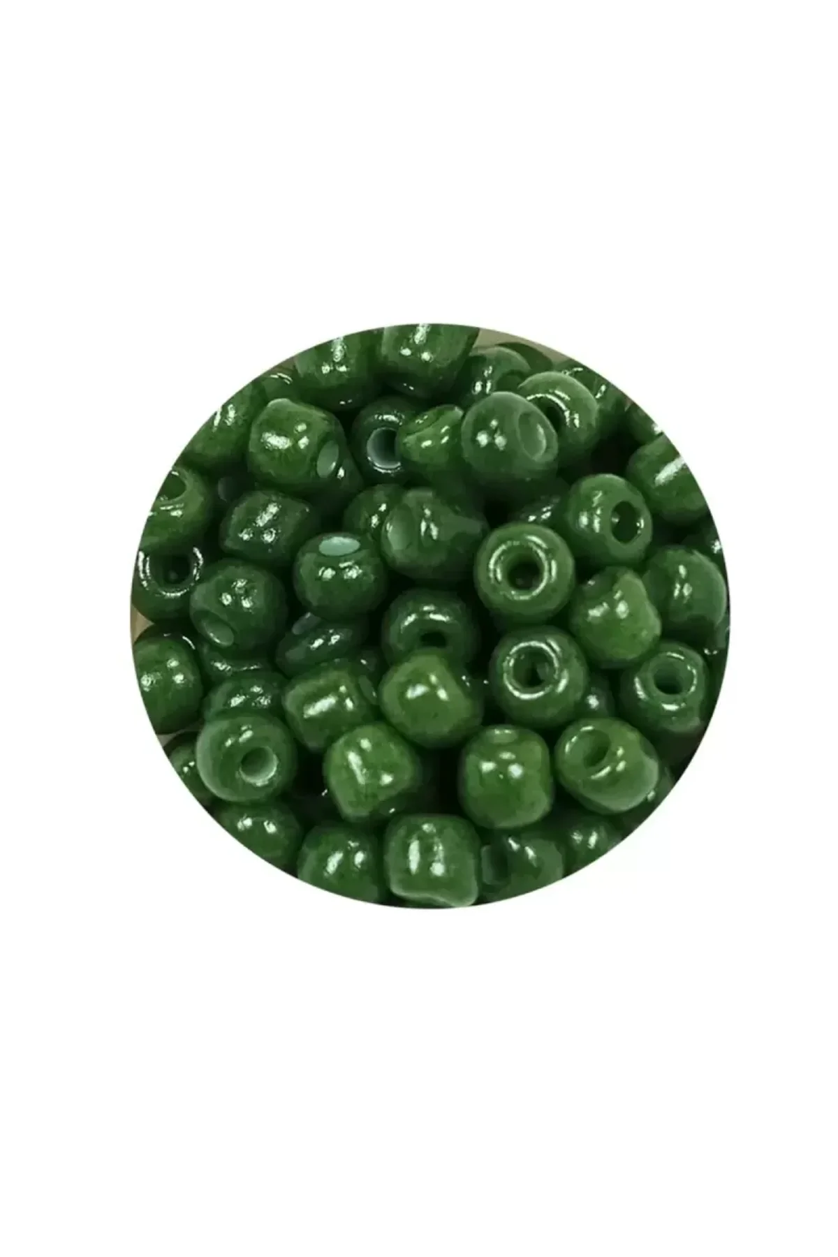 Dökme Cam Kum Boncuk Büyük Boy (6/0) 4 mm - 60 Gram - Koyu Yeşil - BNC112 - Just Cheap Store Görsel 2