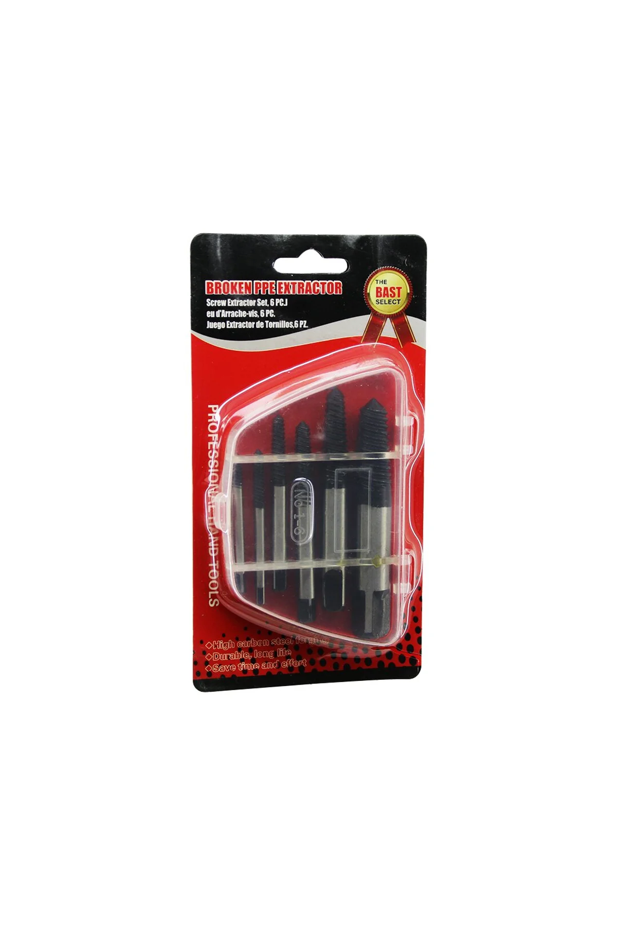 6 PCS HASARLI VİDA ÇIKARICI SET - SOLA DÖNEN KLAVUZ UÇ (4741)