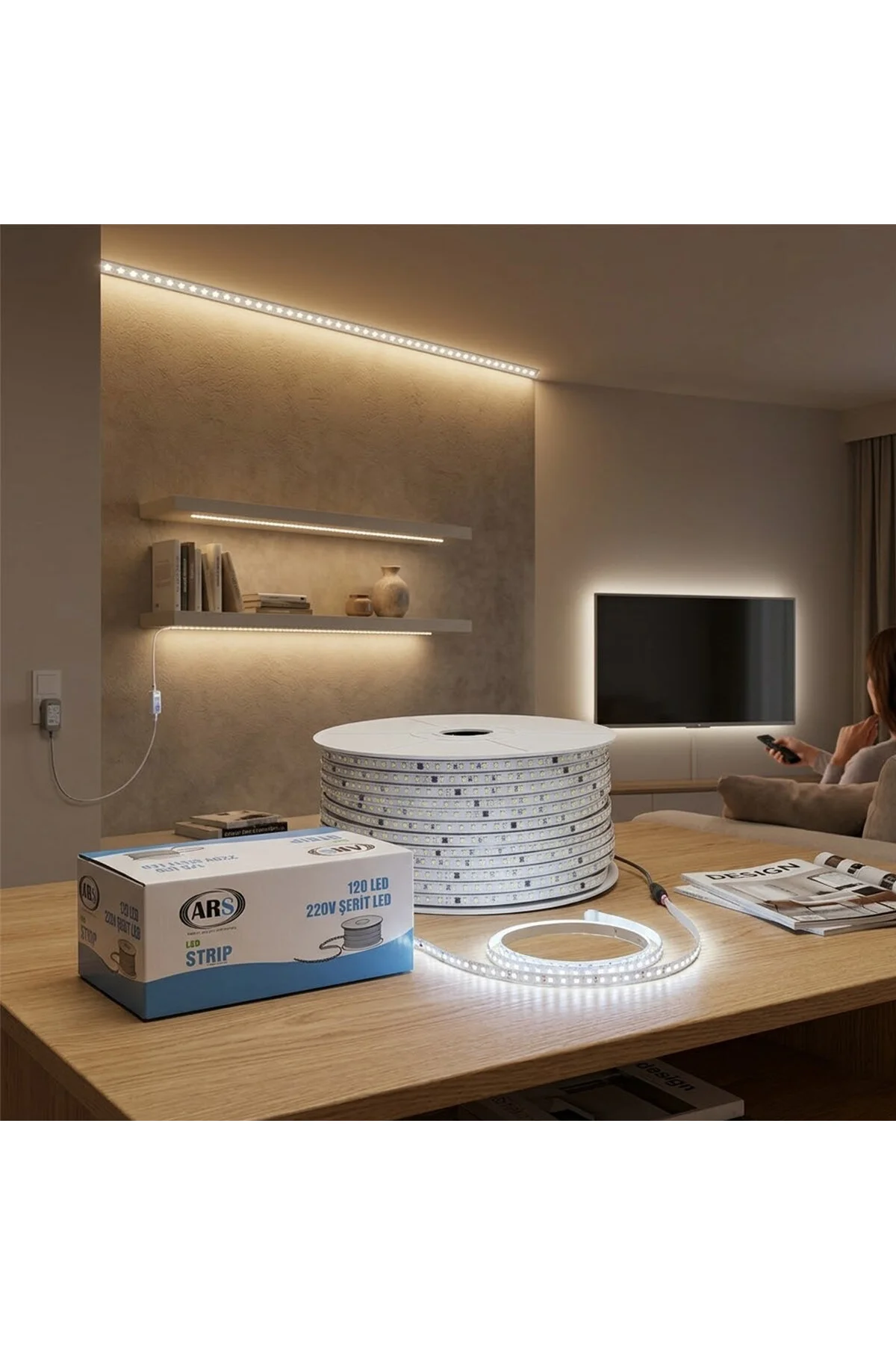 100MT 6500K - BEYAZ DIŞ MEKAN ŞERİT LED 220V 120LED ARS-348985 (4741) - Just Cheap Store Görsel 2