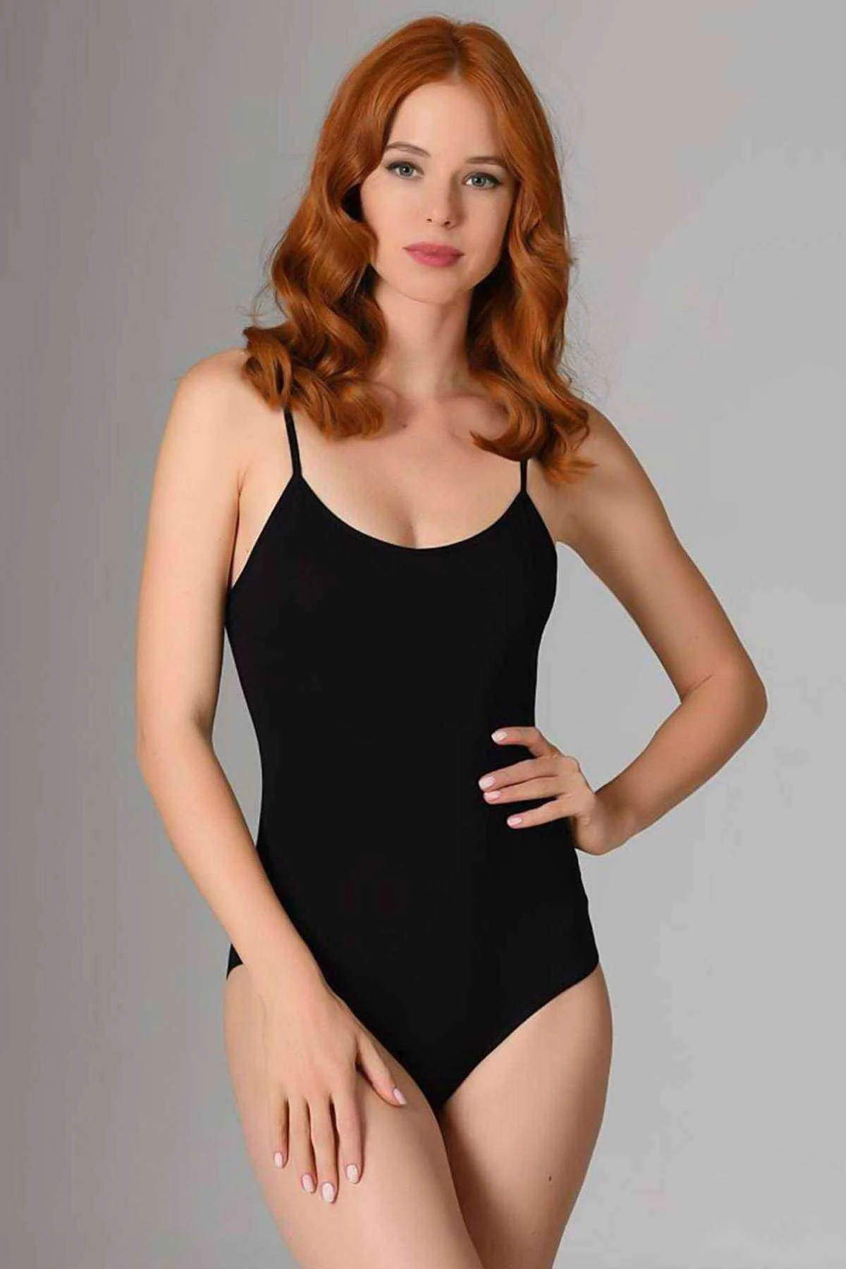 4 Adet İp Askılı Kadın Çıtçıtlı Body Siyah - Just Cheap Store Görsel 3