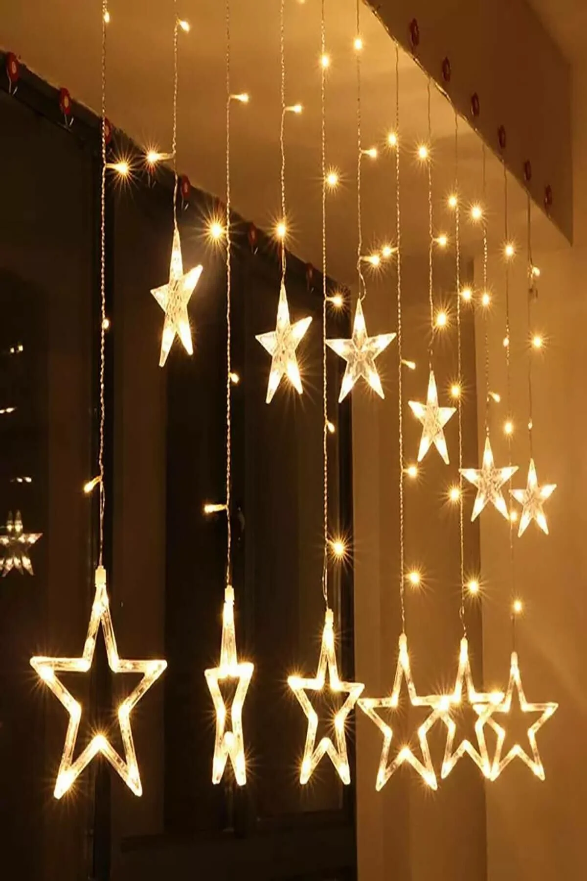 4 Mt 12 Yıldızlı 130 Ledli Animasyonlu Perde Led Günışığı - alayımbari Görsel 2