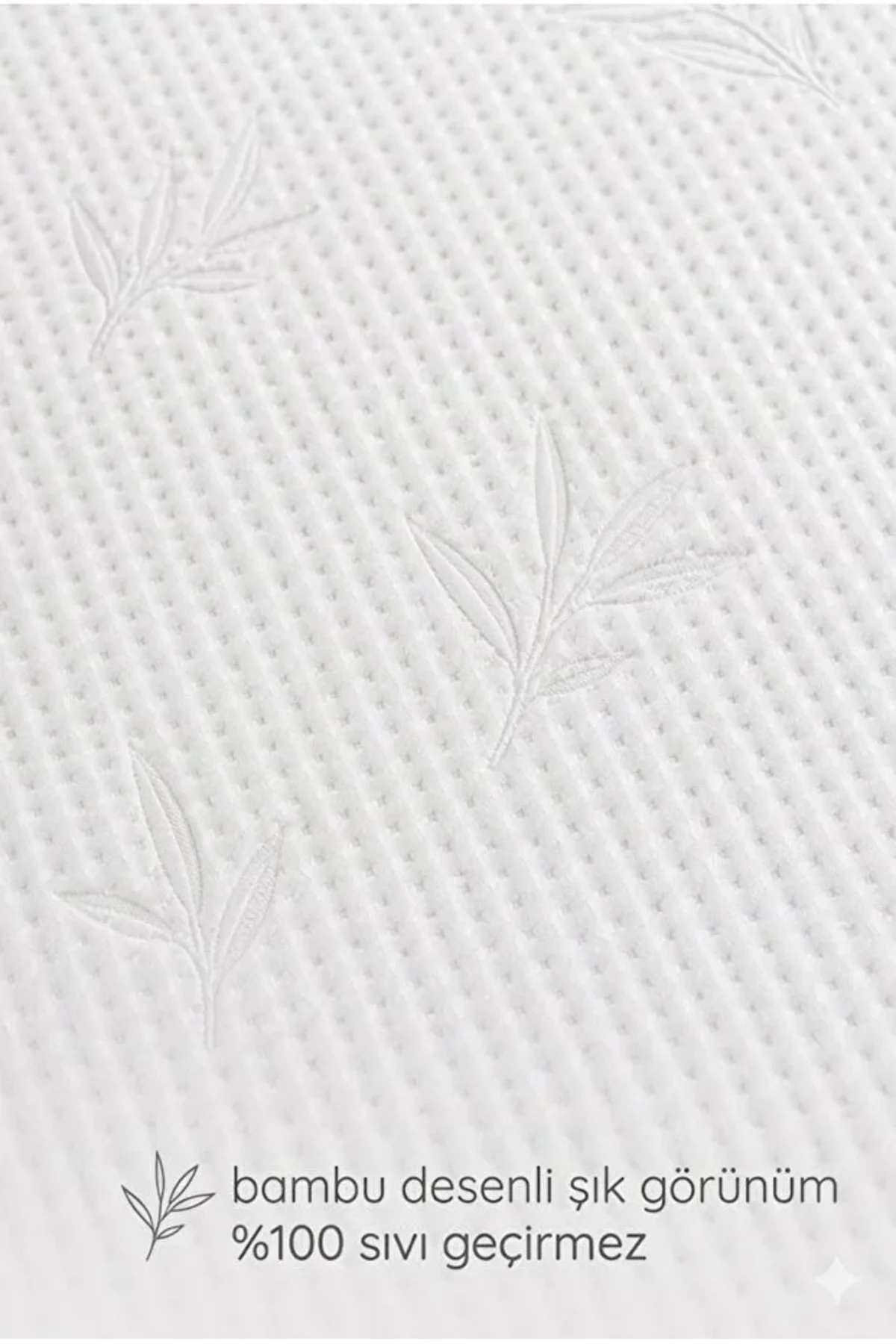 Bambu Desenli Sıvı Geçirmez Yastık Alezi 2 Adet Fermuarlı 50x70 cm Yastık Kılıfı - SUVAY Görsel 2