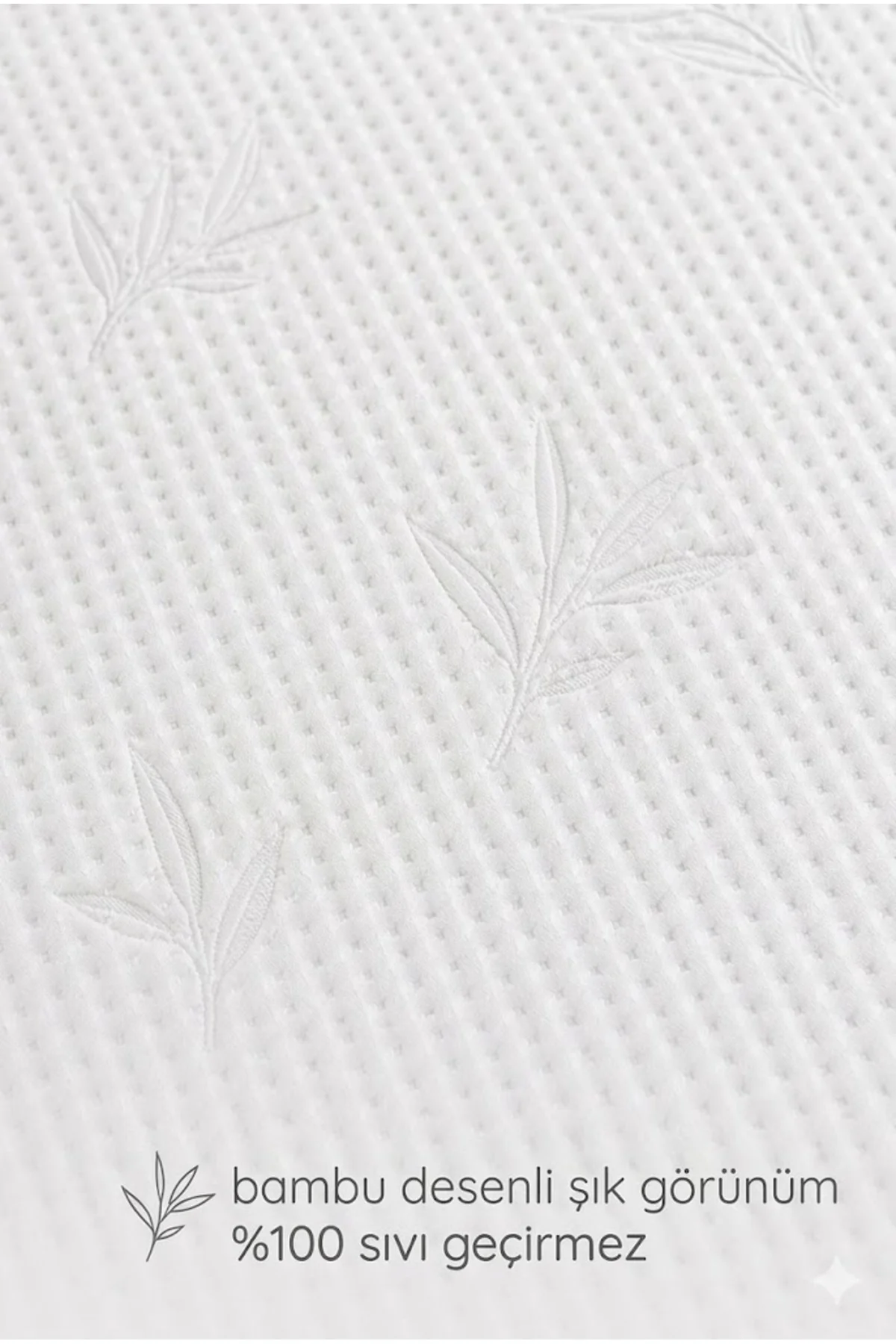 Bambu Desen Sıvı Geçirmez Alez – Ultra Sessiz Fitted Yatak Koruyucu, Nefes Alabilen Premium - SUVAY Görsel 4