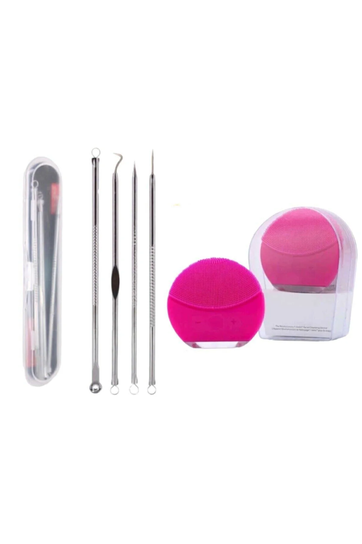 Lına Mini 2 Pearlpink Cilt Temizleme Cihazı + 4lü Set Komedon