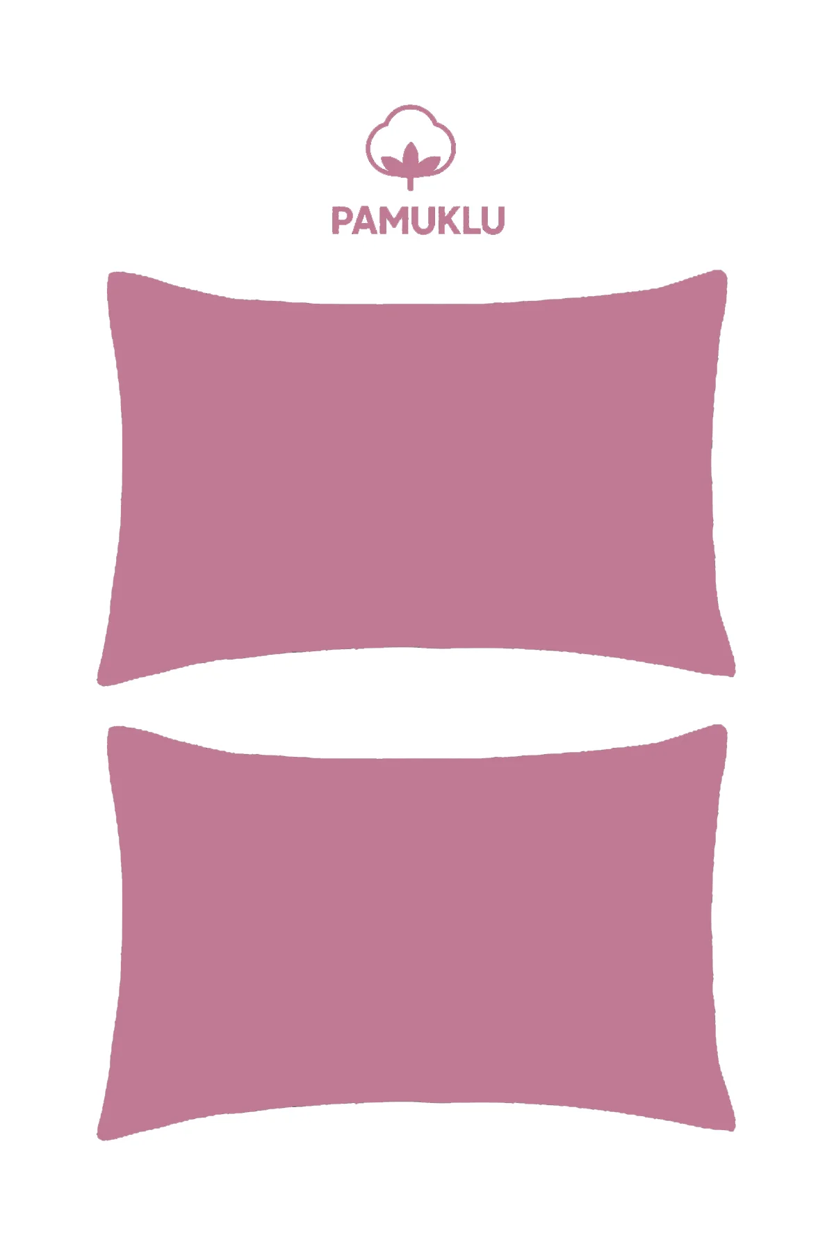 2'li Yastık Kılıfı Pembe Pamuklu Kapaklı 50x70 Cm - SUVAY Görsel 2