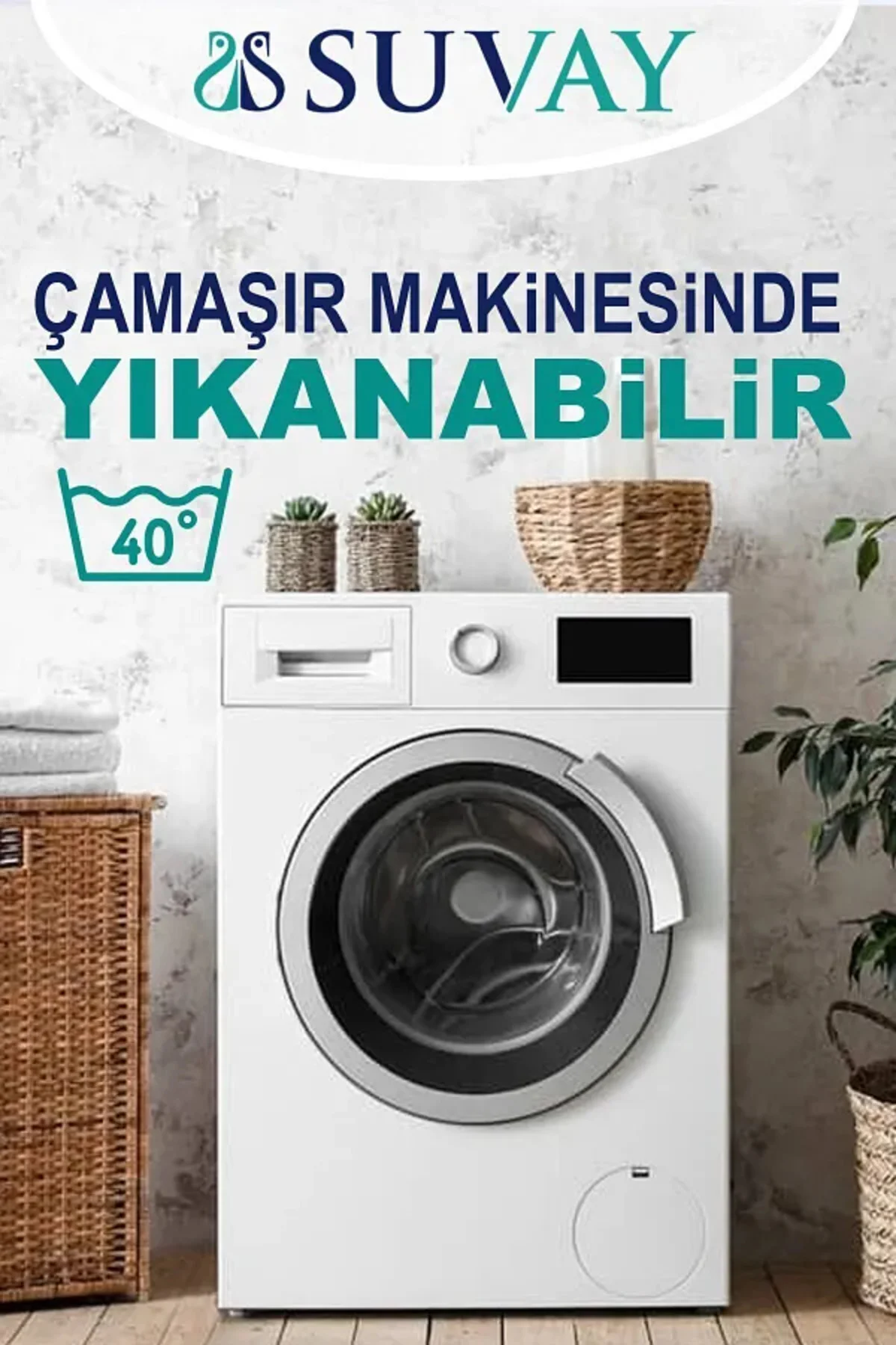 Pamuklu Kapaklı 10'lu Yastık Kılıfı Beyaz Renkli 50x70 cm - SUVAY Görsel 2