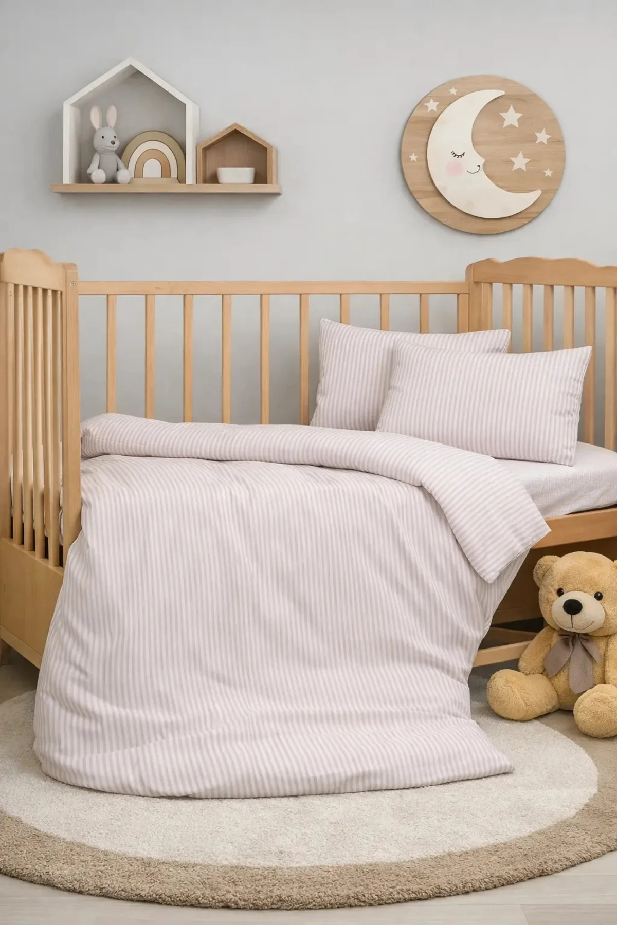 %100 Pamuk Bebek Nevresim Takımı | Park Yatak Kız Erkek Çocuk Nevresim + Yastık Kılıfı