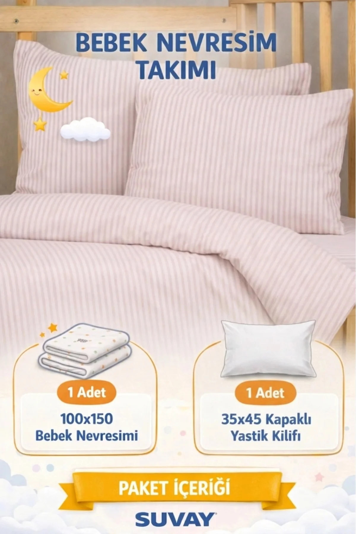 %100 Pamuk Bebek Nevresim Takımı | Park Yatak Kız Erkek Çocuk Nevresim + Yastık Kılıfı - SUVAY Görsel 3