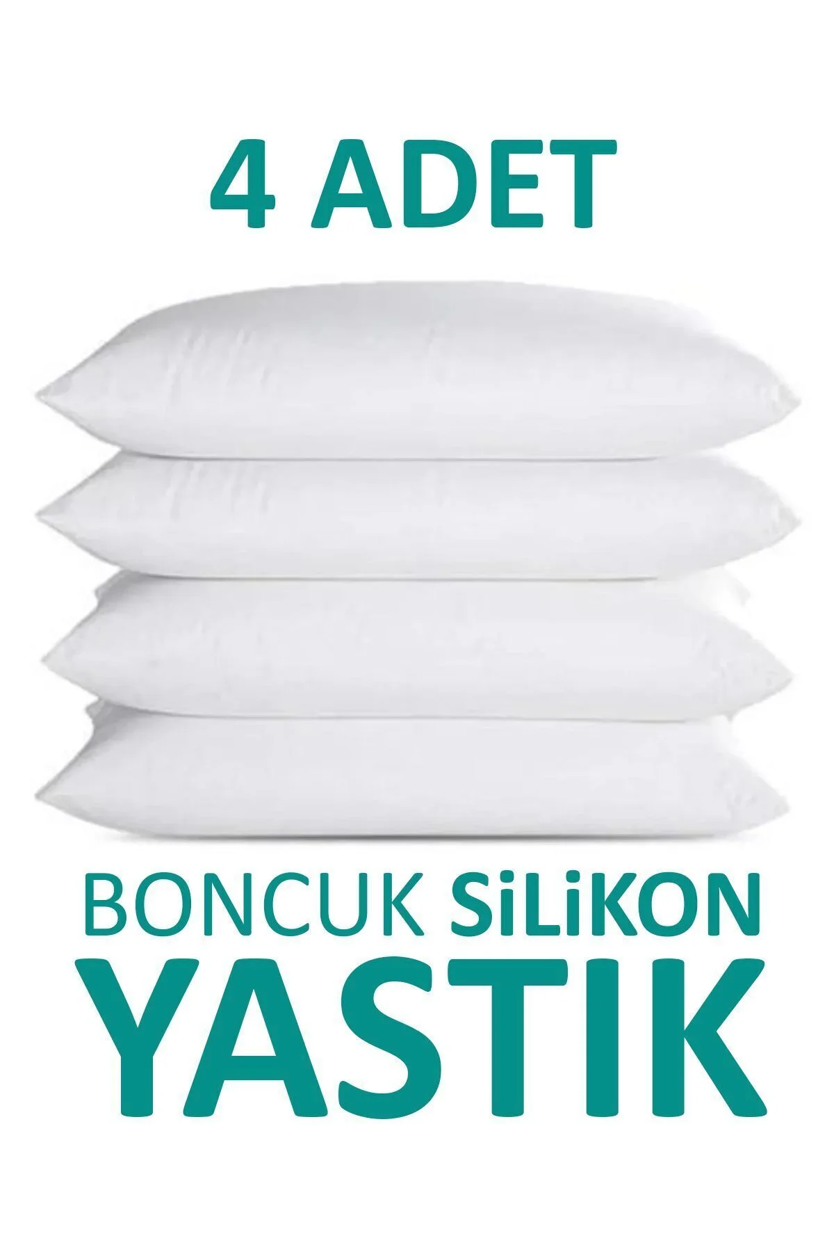 4 Adet Antialerjik Boncuk Silikon Yastık Pamuklu Kılıf 900 gram