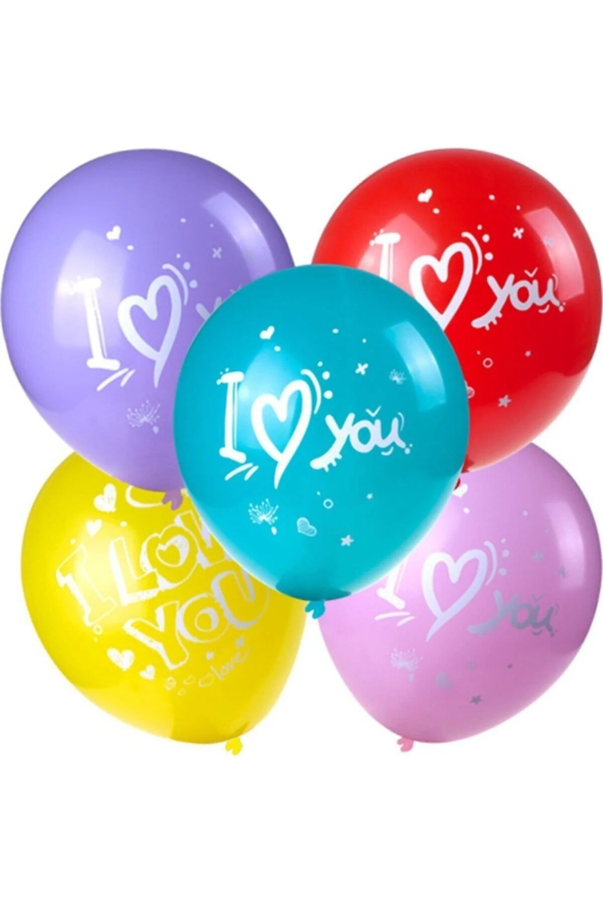 I Love You Baskılı Balon 50 Adet - Melins Görsel 2