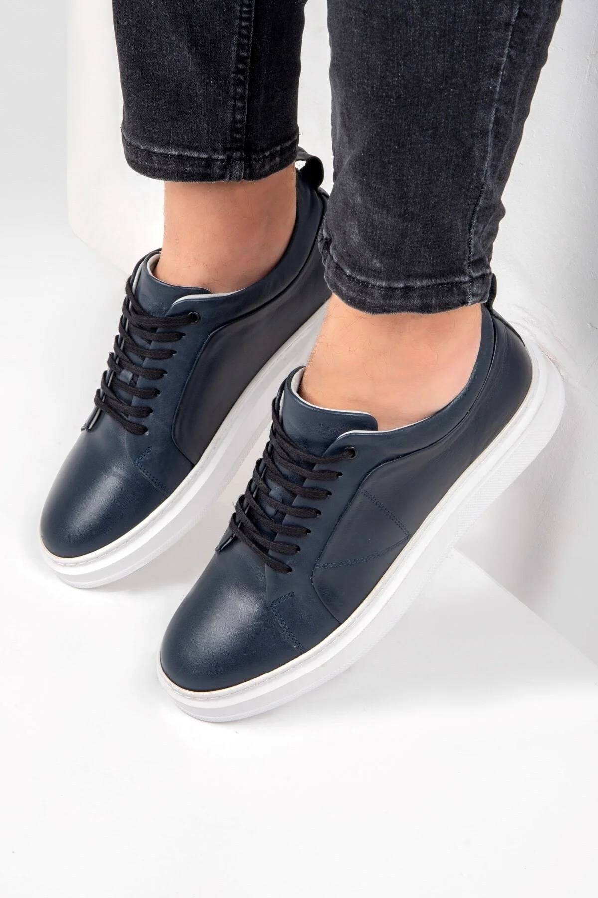 Correndo Erkek Hakiki Deri Sneaker, Bağcıklı Sneaker, Hakiki Deri Sneaker, Erkek Sneaker - Ducavelli Görsel 7