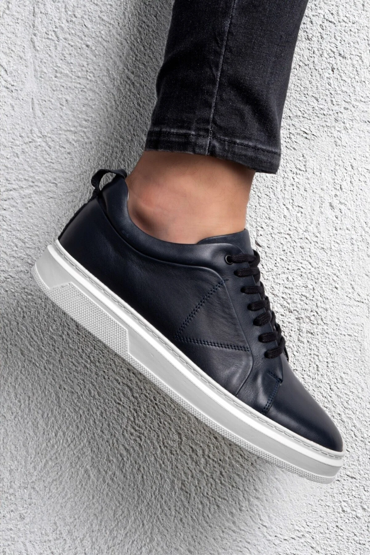 Correndo Erkek Hakiki Deri Sneaker, Bağcıklı Sneaker, Hakiki Deri Sneaker, Erkek Sneaker