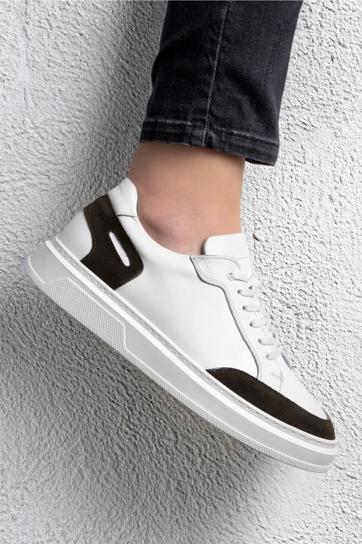 Tarona Erkek Hakiki Deri Sneaker, Bağcıklı Sneaker, Hakiki Deri Sneaker, Erkek Sneaker