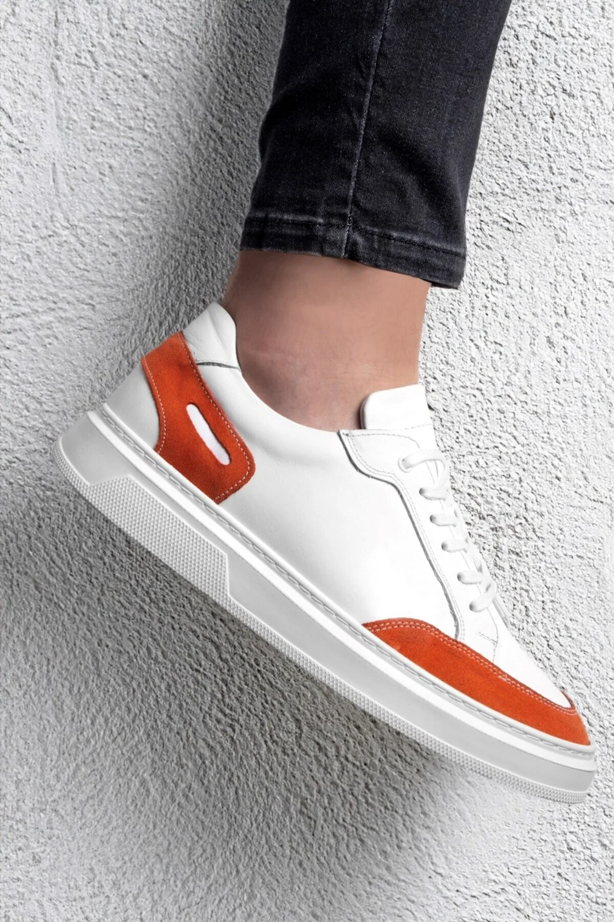 Tarona Erkek Hakiki Deri Sneaker, Bağcıklı Sneaker, Hakiki Deri Sneaker, Erkek Sneaker