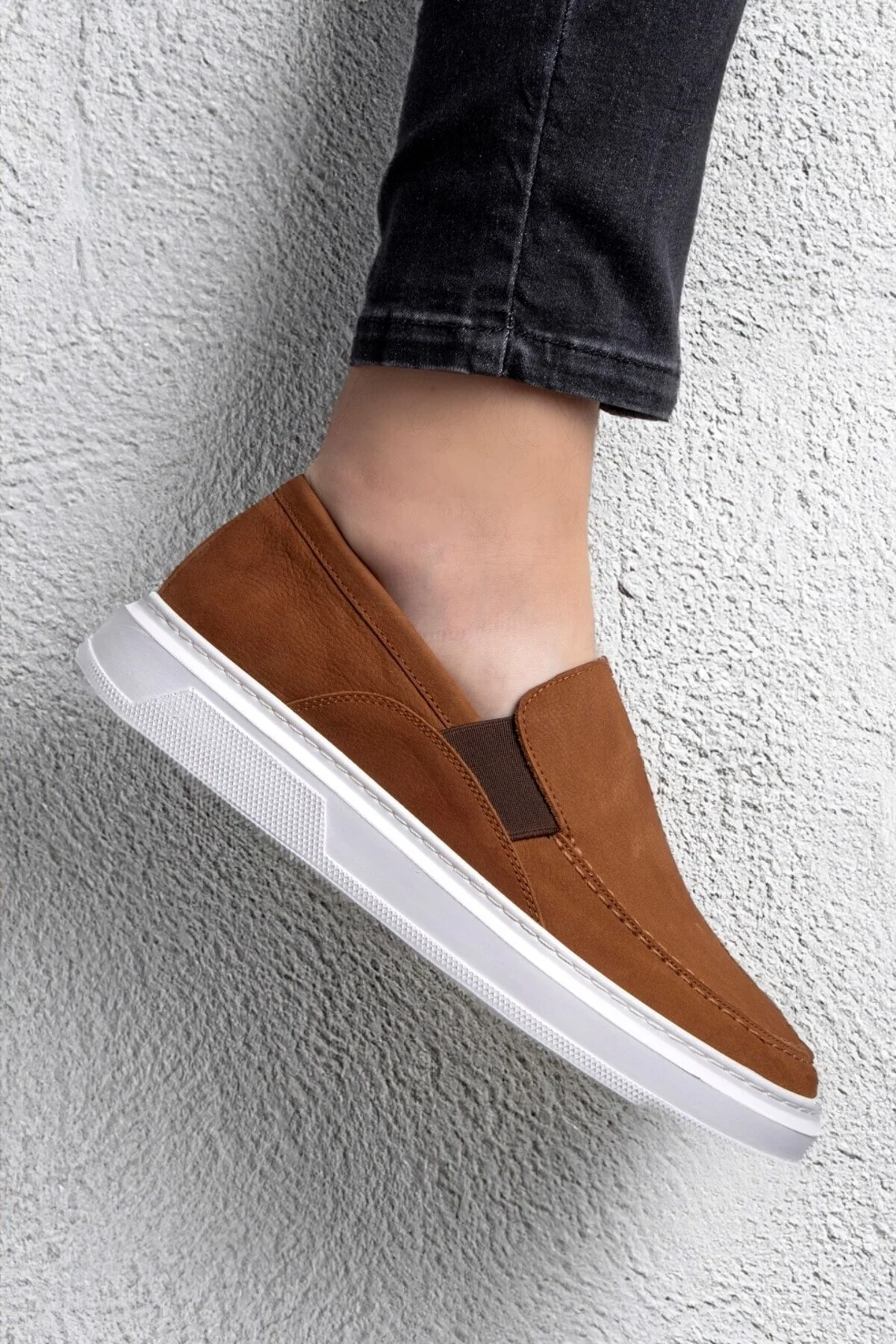 Menta Erkek Hakiki Deri Nubuk Sneaker, Loafer Sneaker, Hakiki Deri Sneaker, Erkek Snaker