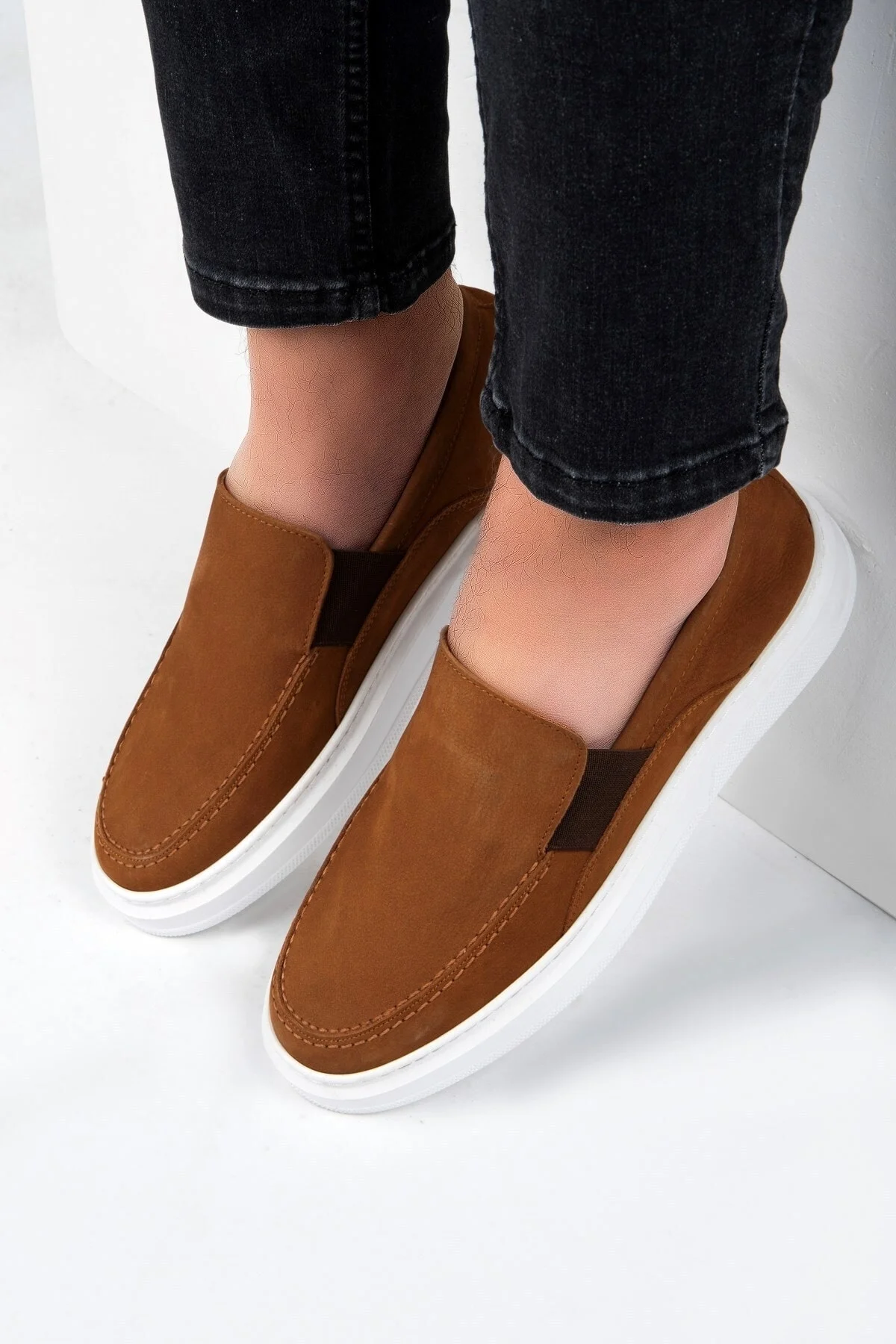 Menta Erkek Hakiki Deri Nubuk Sneaker, Loafer Sneaker, Hakiki Deri Sneaker, Erkek Snaker - Ducavelli Görsel 7