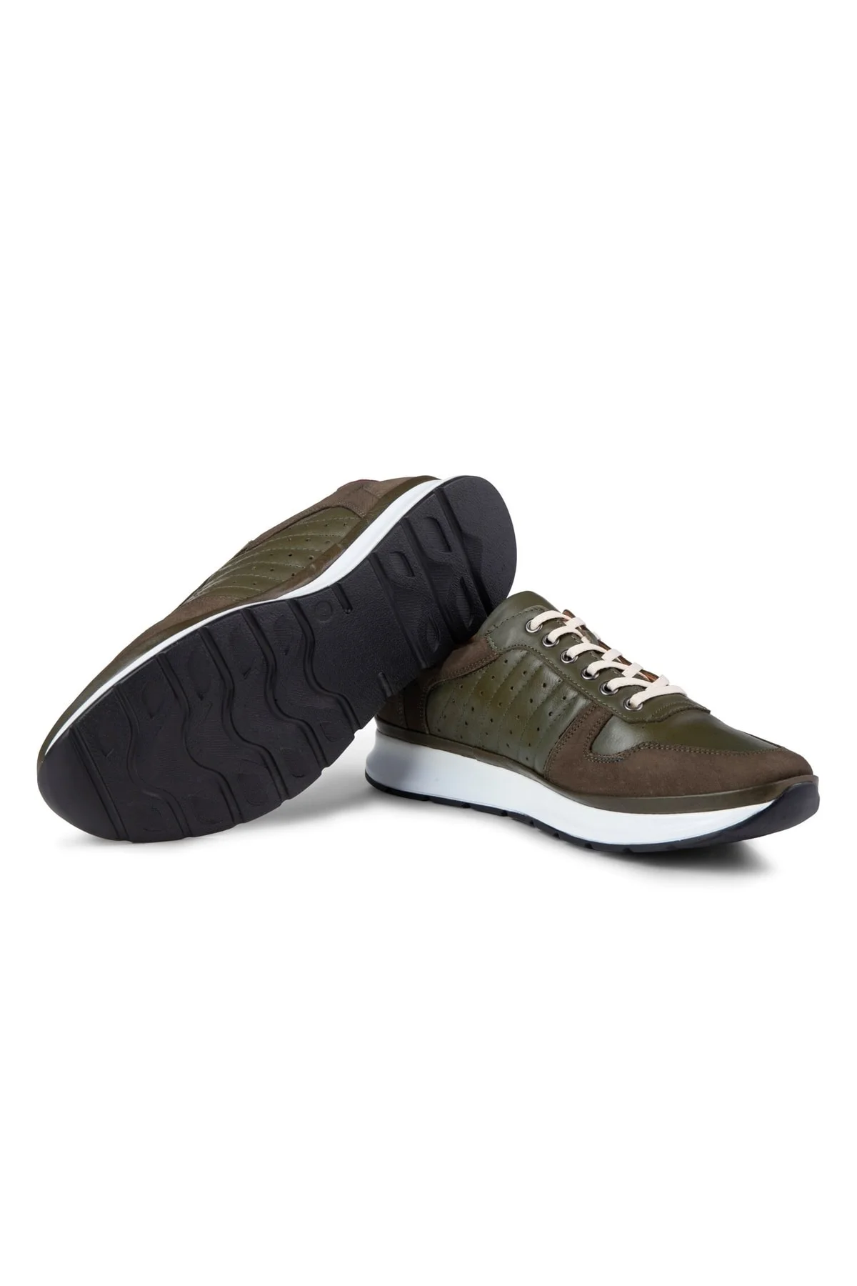 High Hakiki Deri Erkek Sneaker Ayakkabı, Low Top Sneaker, Hakiki Deri Sneaker - Ducavelli Görsel 3