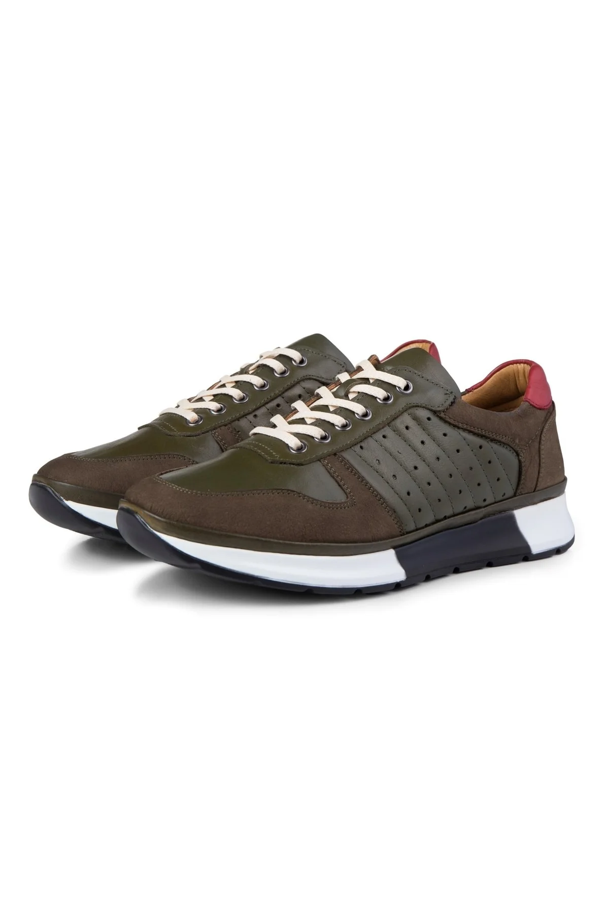 High Hakiki Deri Erkek Sneaker Ayakkabı, Low Top Sneaker, Hakiki Deri Sneaker - Ducavelli Görsel 2
