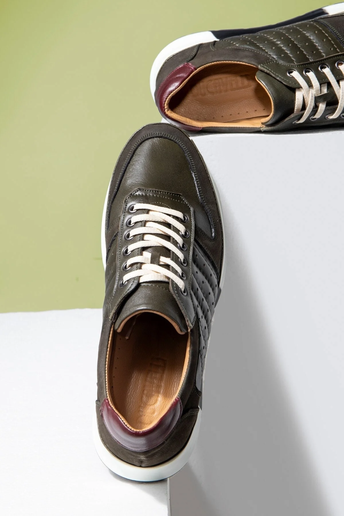 High Hakiki Deri Erkek Sneaker Ayakkabı, Low Top Sneaker, Hakiki Deri Sneaker - Ducavelli Görsel 6