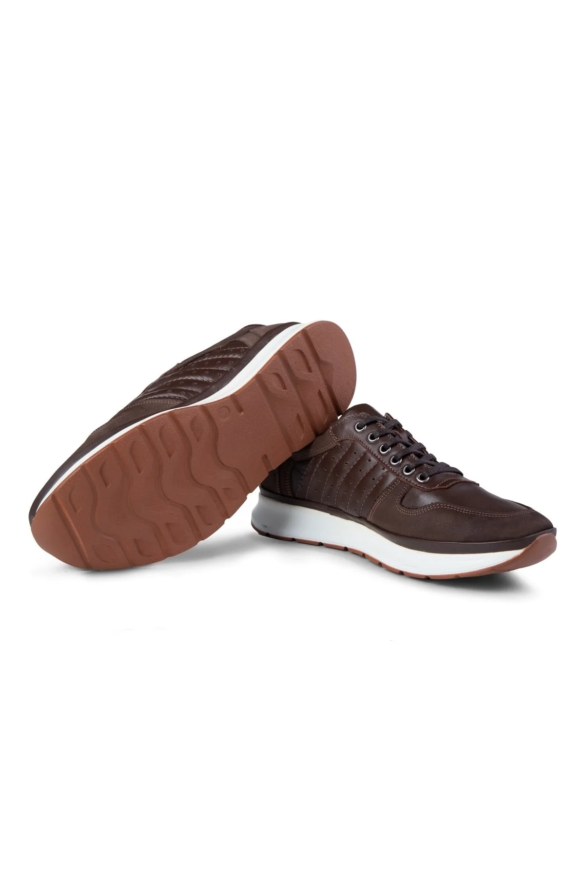 High Hakiki Deri Erkek Sneaker Ayakkabı, Low Top Sneaker, Hakiki Deri Sneaker - Ducavelli Görsel 3
