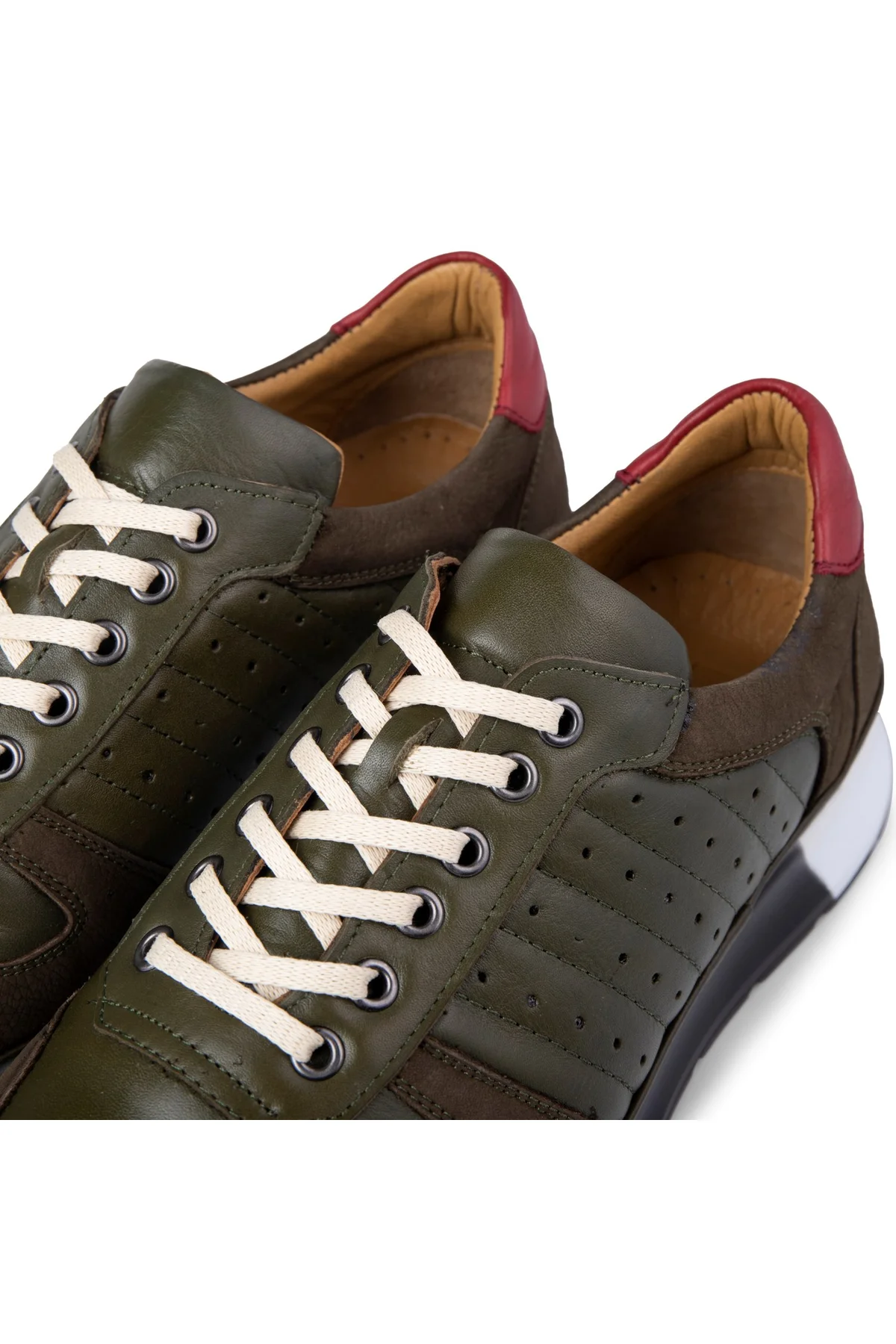 High Hakiki Deri Erkek Sneaker Ayakkabı, Low Top Sneaker, Hakiki Deri Sneaker - Ducavelli Görsel 3